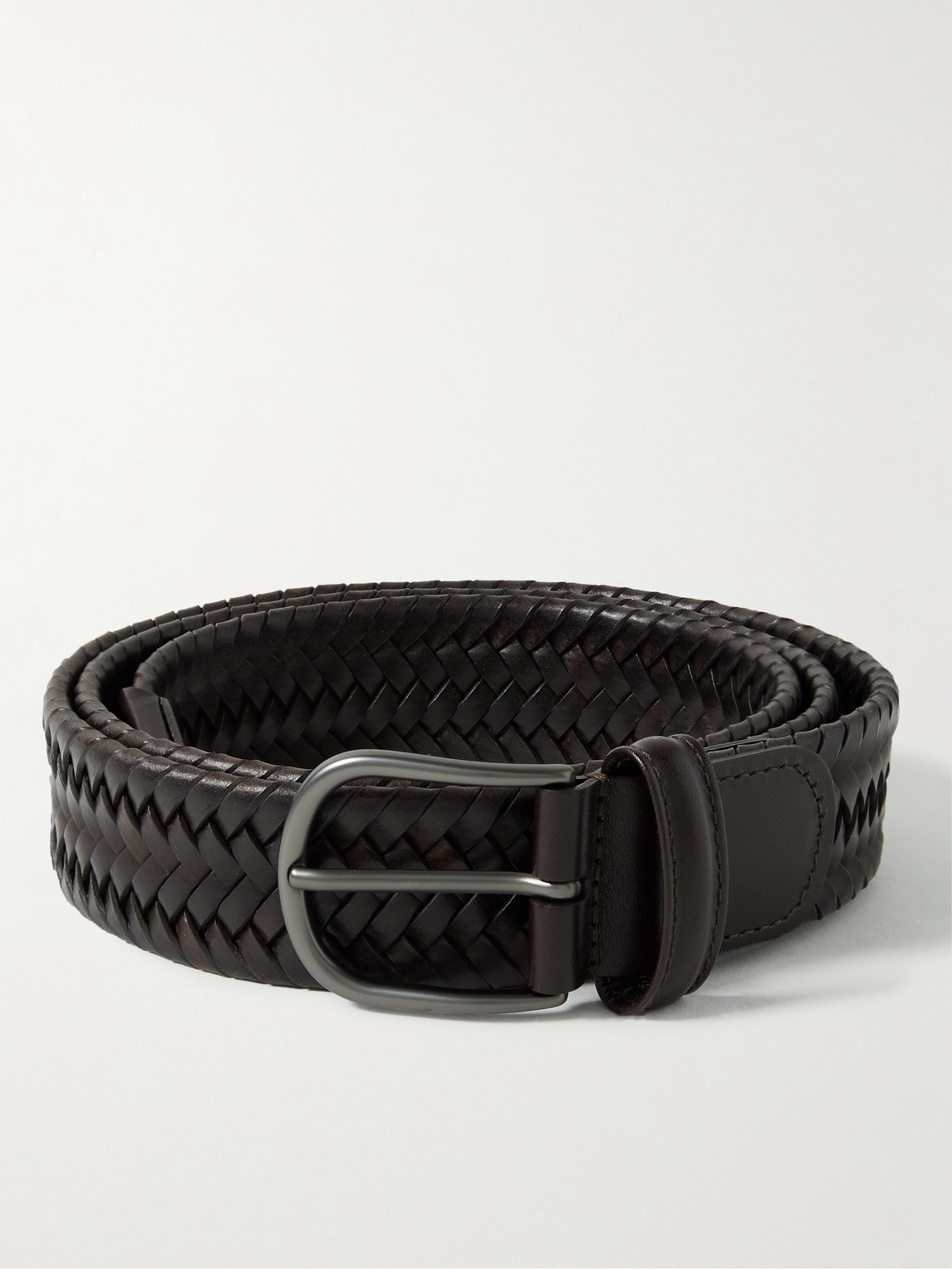 3.5cm Woven Leather Belt