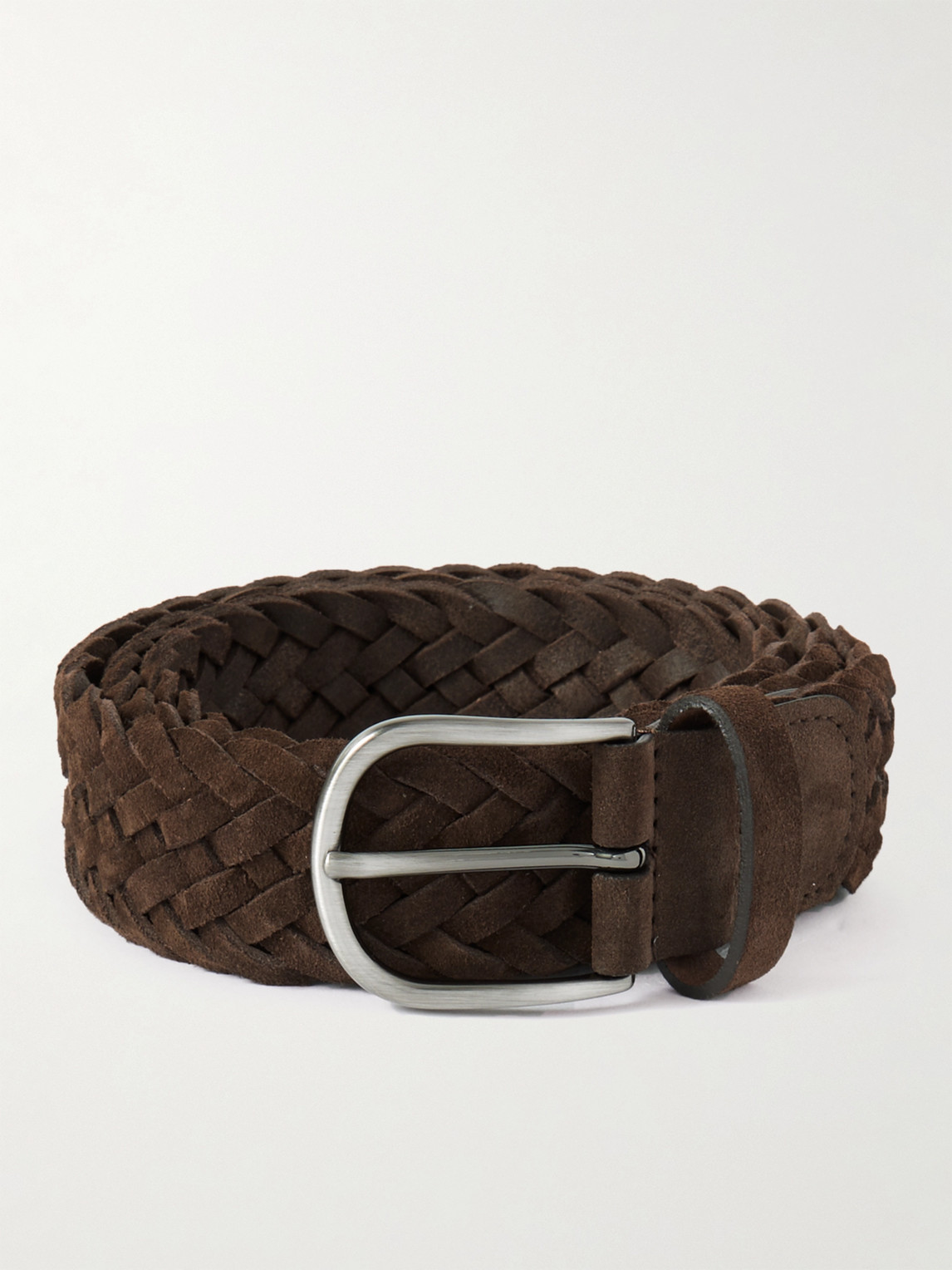 3.5cm Woven Suede Belt