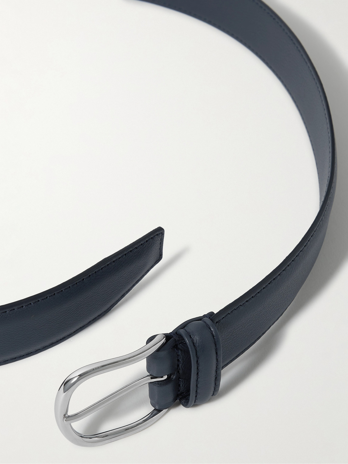 Shop Anderson's 3cm Full-grain Leather Belt In Blue