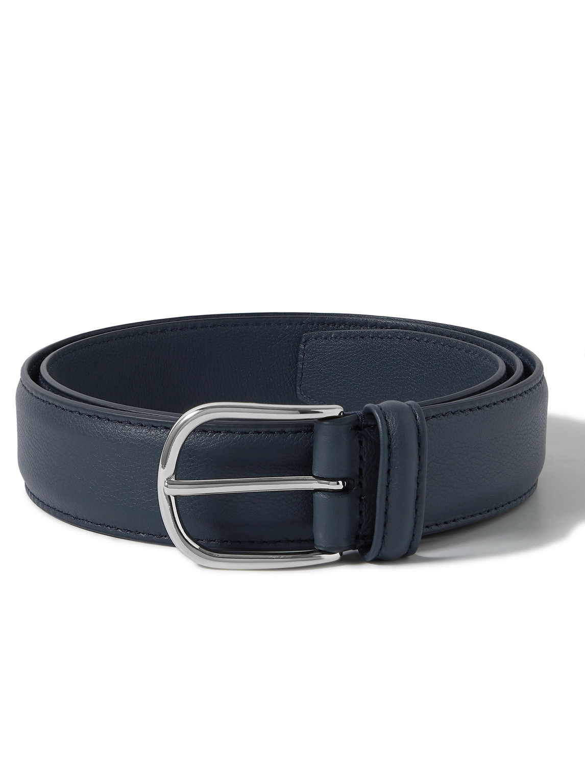 Anderson's Full-grain Leather Belt In Blue
