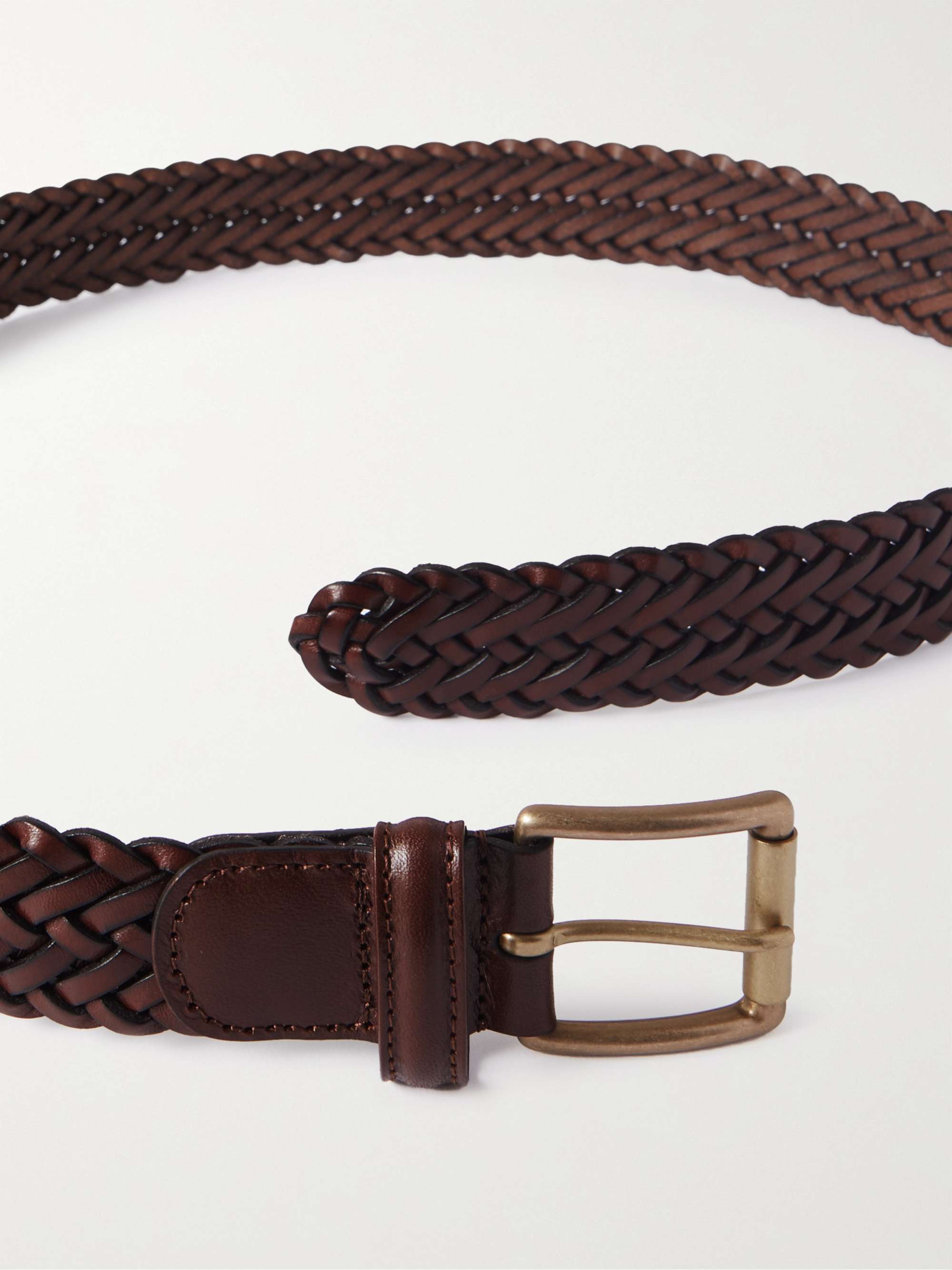 ANDERSON'S Woven Leather Belt for Men | MR PORTER