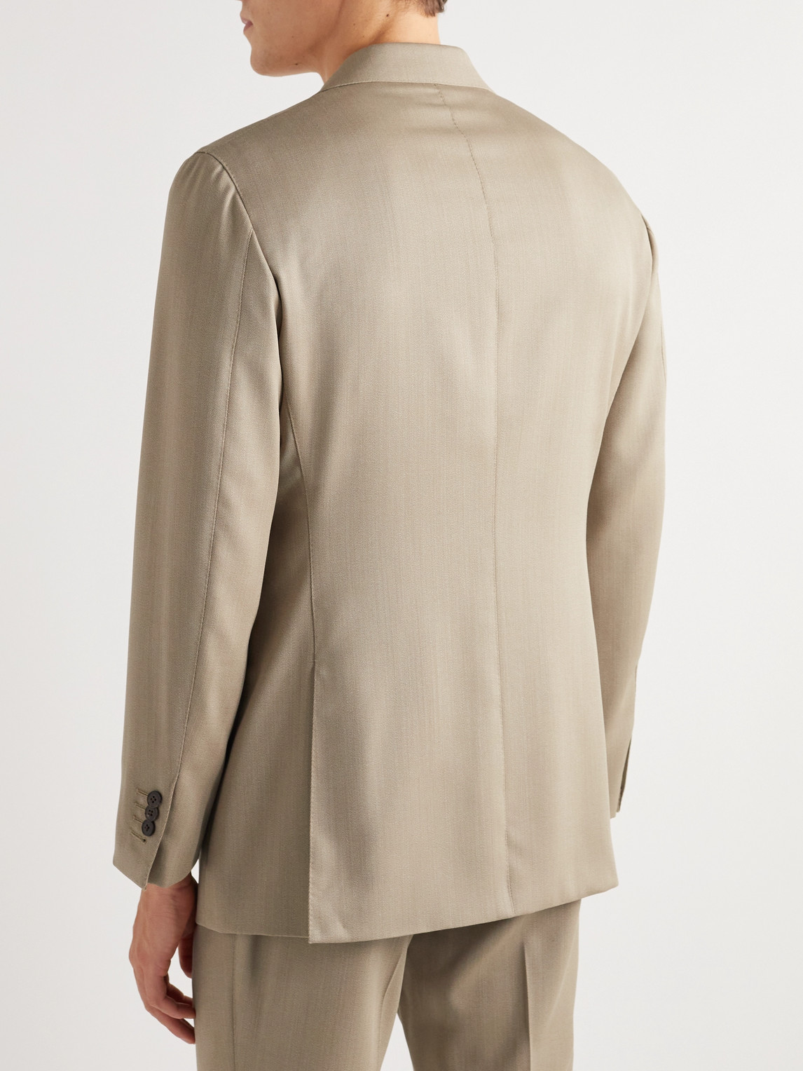 Shop Saman Amel Wool-twill Suit Jacket In Brown