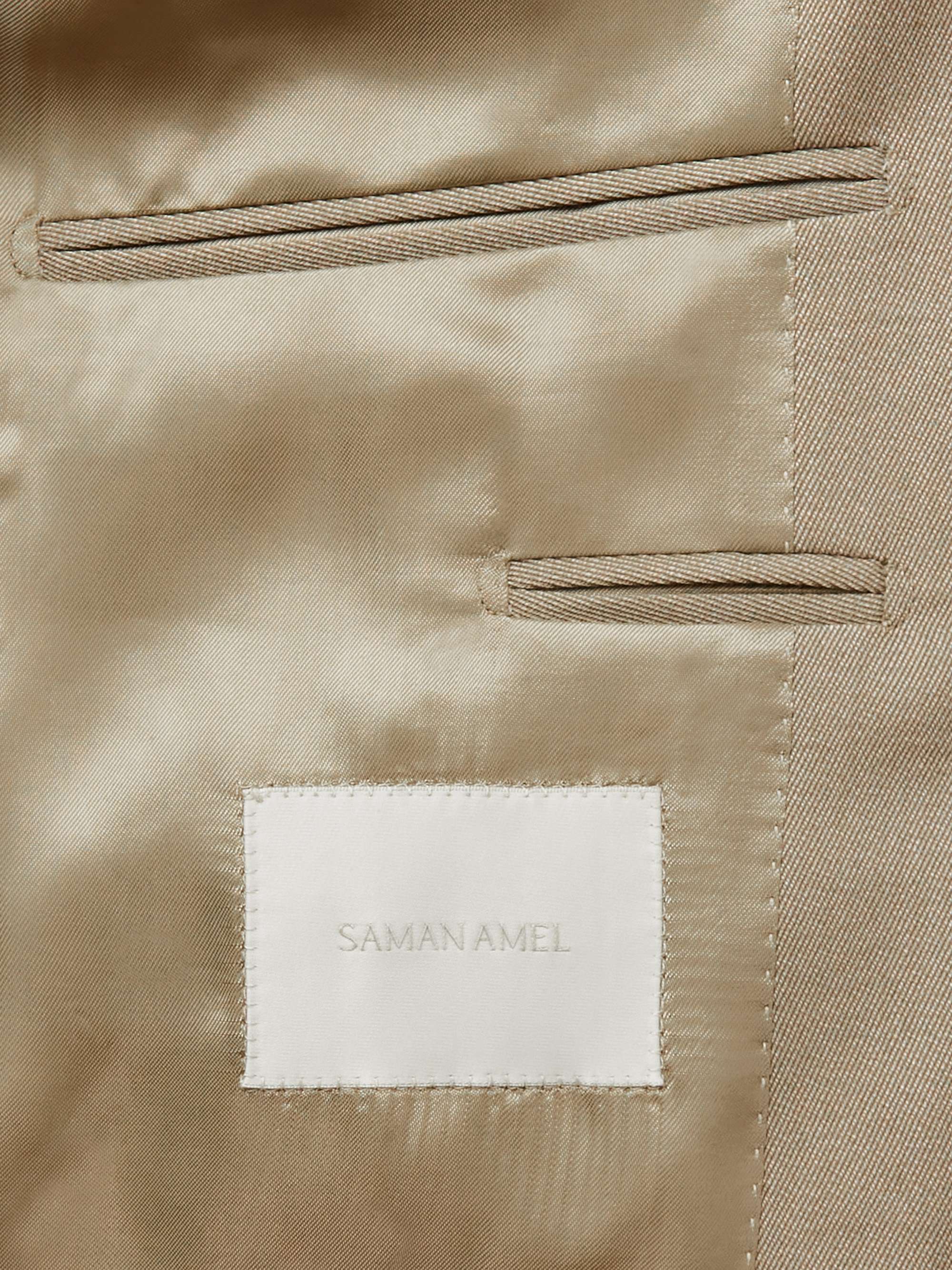 SAMAN AMEL Wool-Twill Suit Jacket