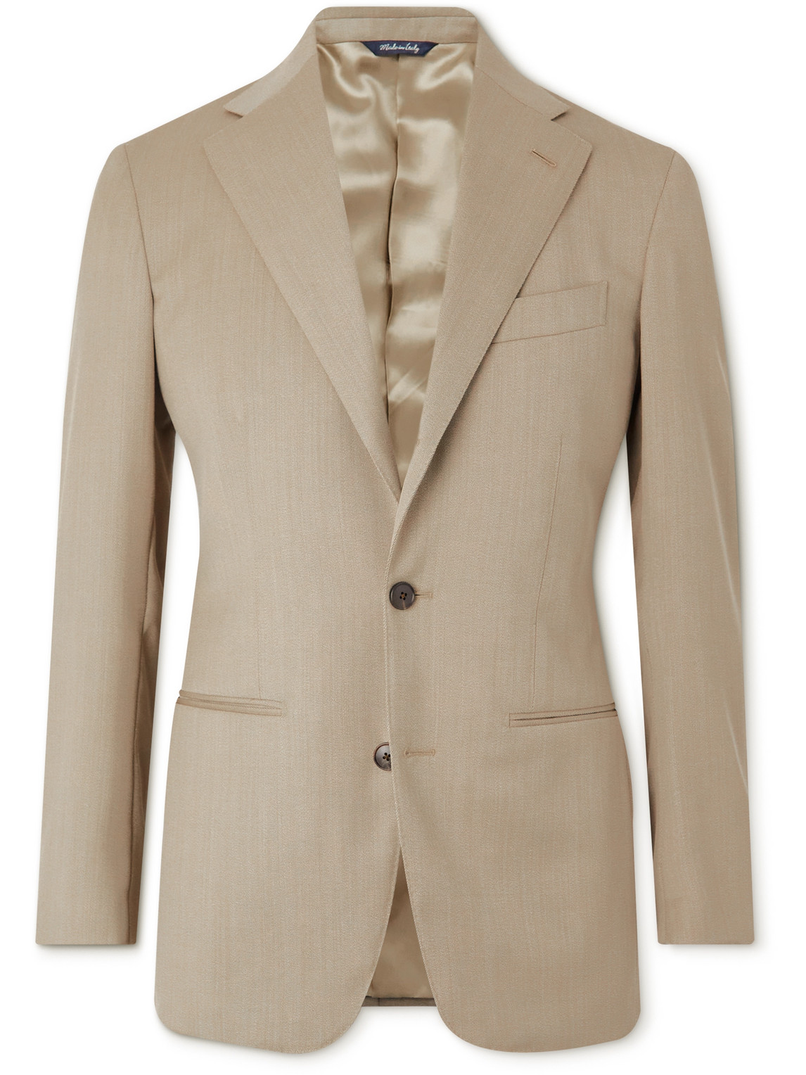 Saman Amel Wool-twill Suit Jacket In Brown