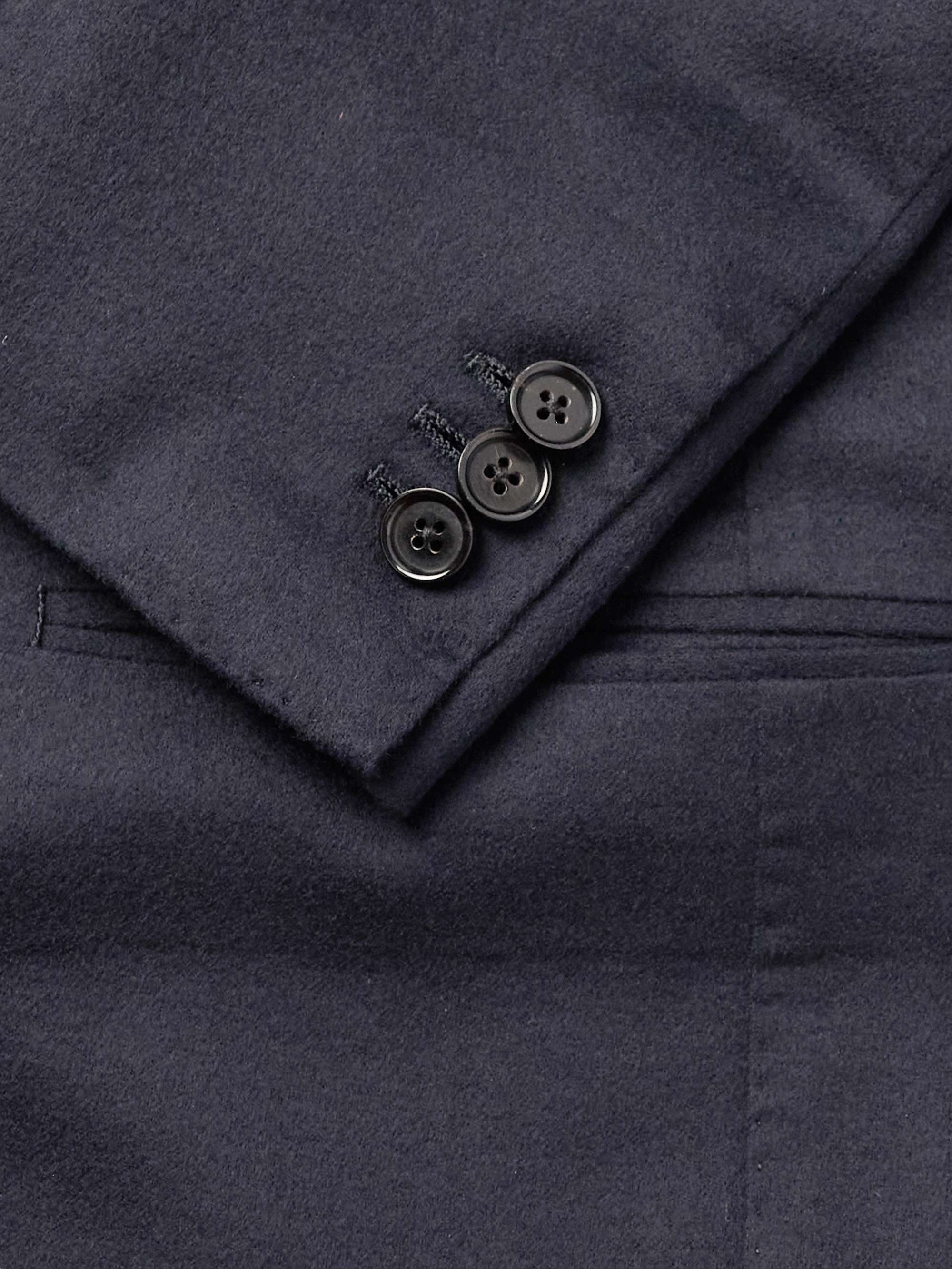 SAMAN AMEL Double-Breasted Wool-Felt Blazer