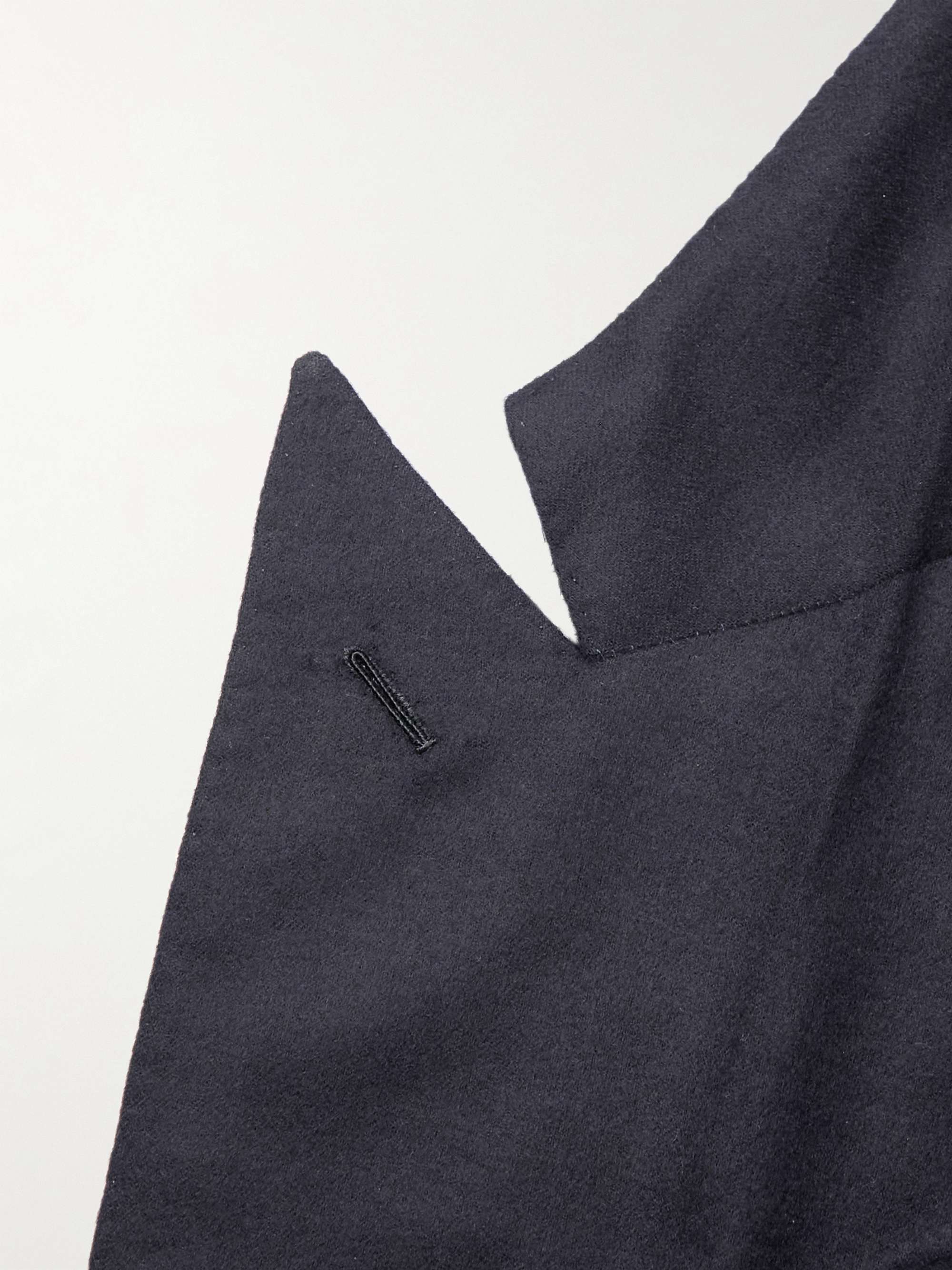 SAMAN AMEL Double-Breasted Wool-Felt Blazer