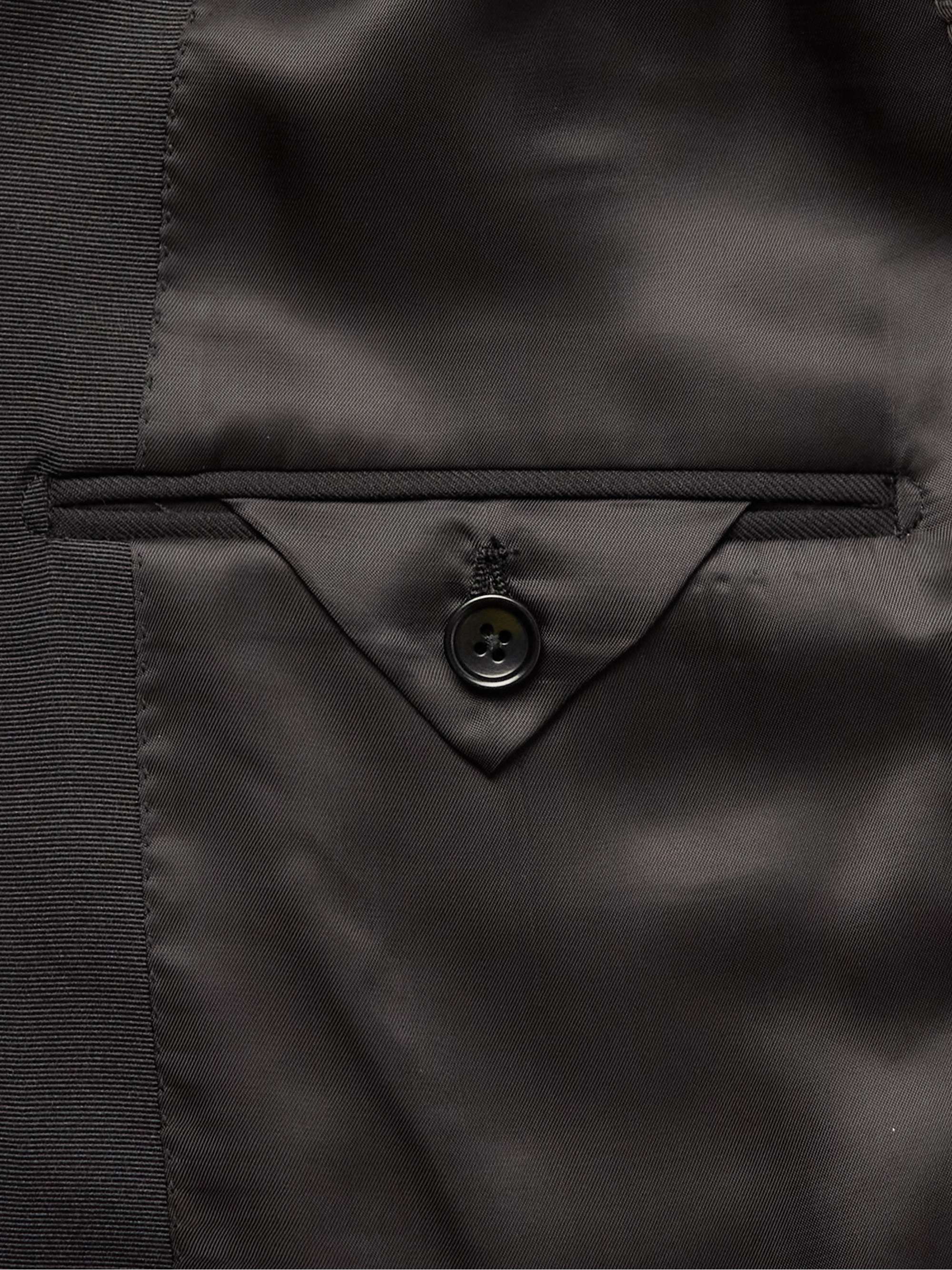 SAMAN AMEL Wool and Mohair-Blend Twill Tuxedo Jacket