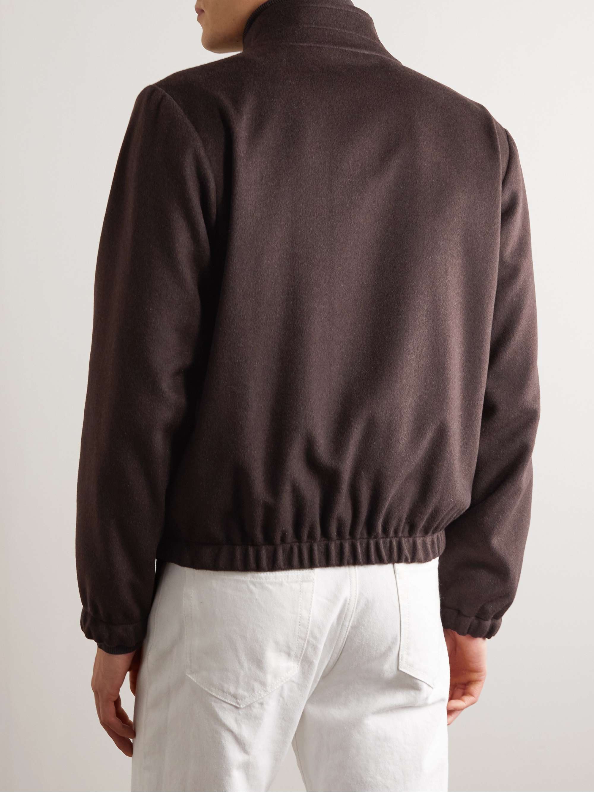 SAMAN AMEL Cashmere Bomber Jacket