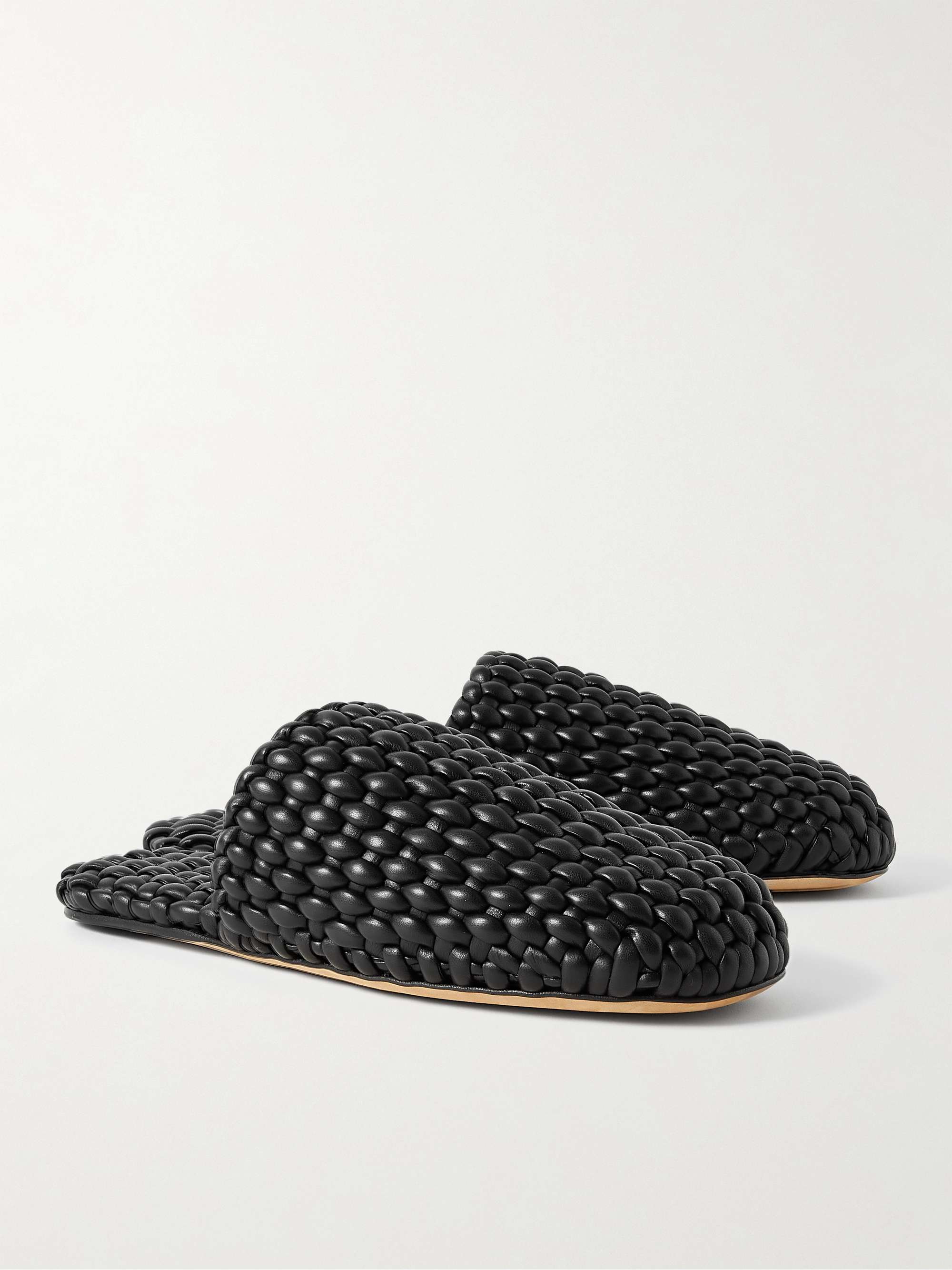 BOTTEGA VENETA Woven Leather Slippers
