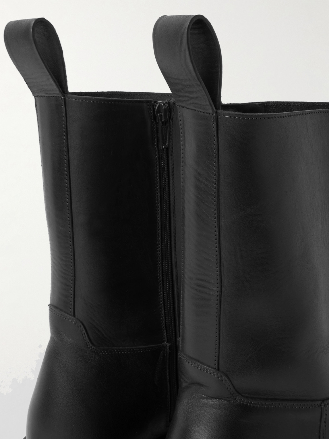 Shop Bottega Veneta Puddle Leather Chelsea Boots In Black