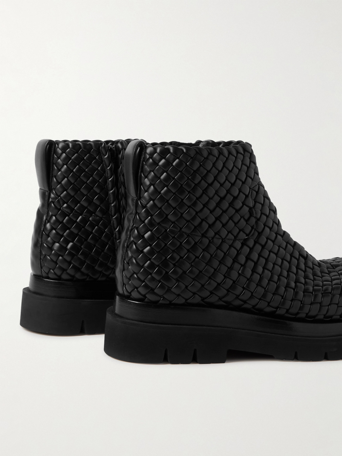 Shop Bottega Veneta Leather Boots In Black