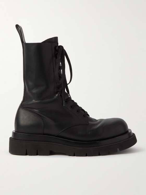 mrporter.com | Bottega Veneta Leather Lace-Up Boots