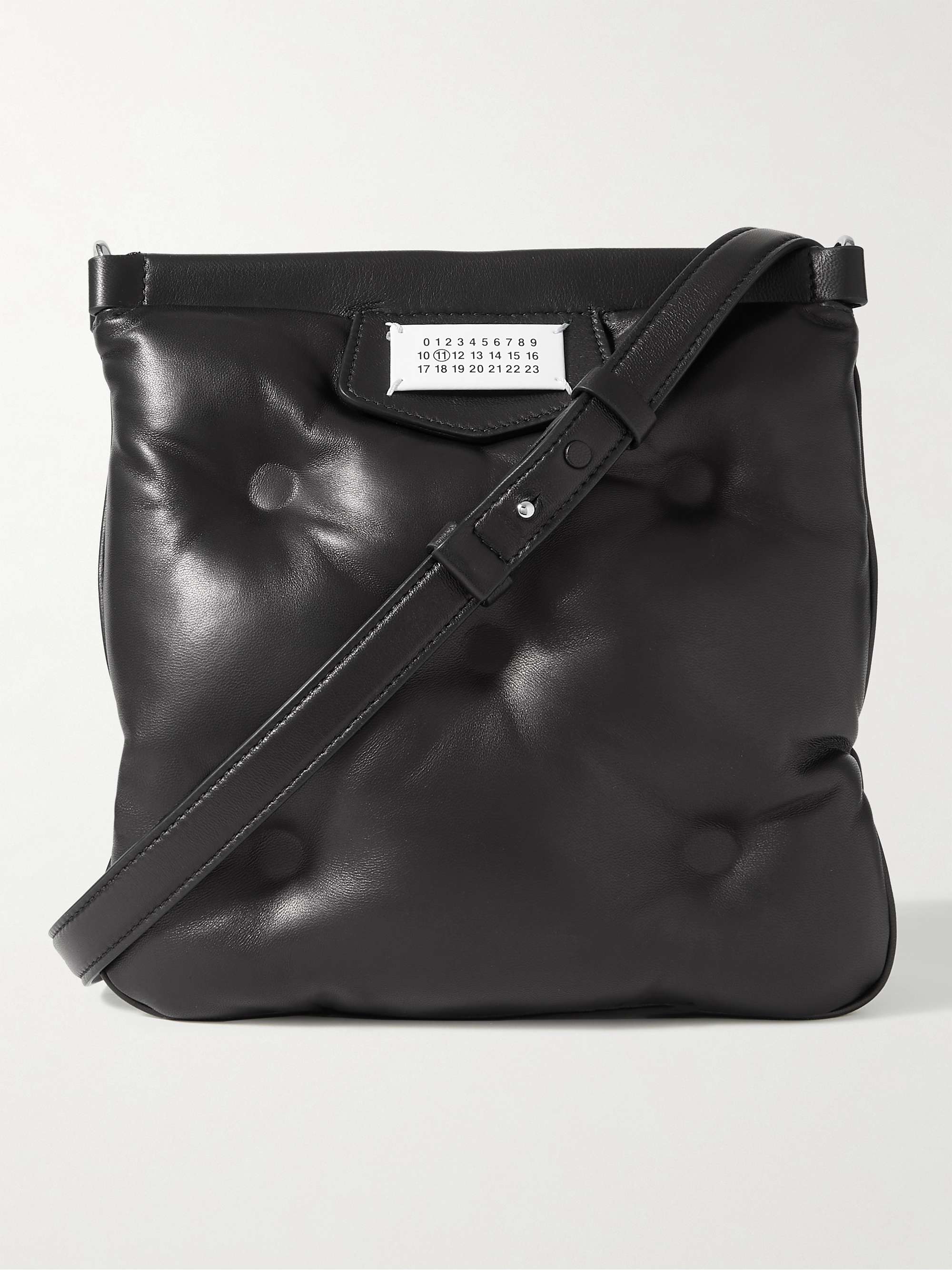 Glam Slam Logo-Appliqued Padded Leather Messenger Bag