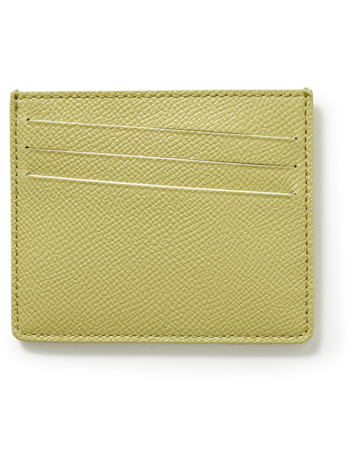 Maison Margiela Lime Leather Cardholder In Yellow