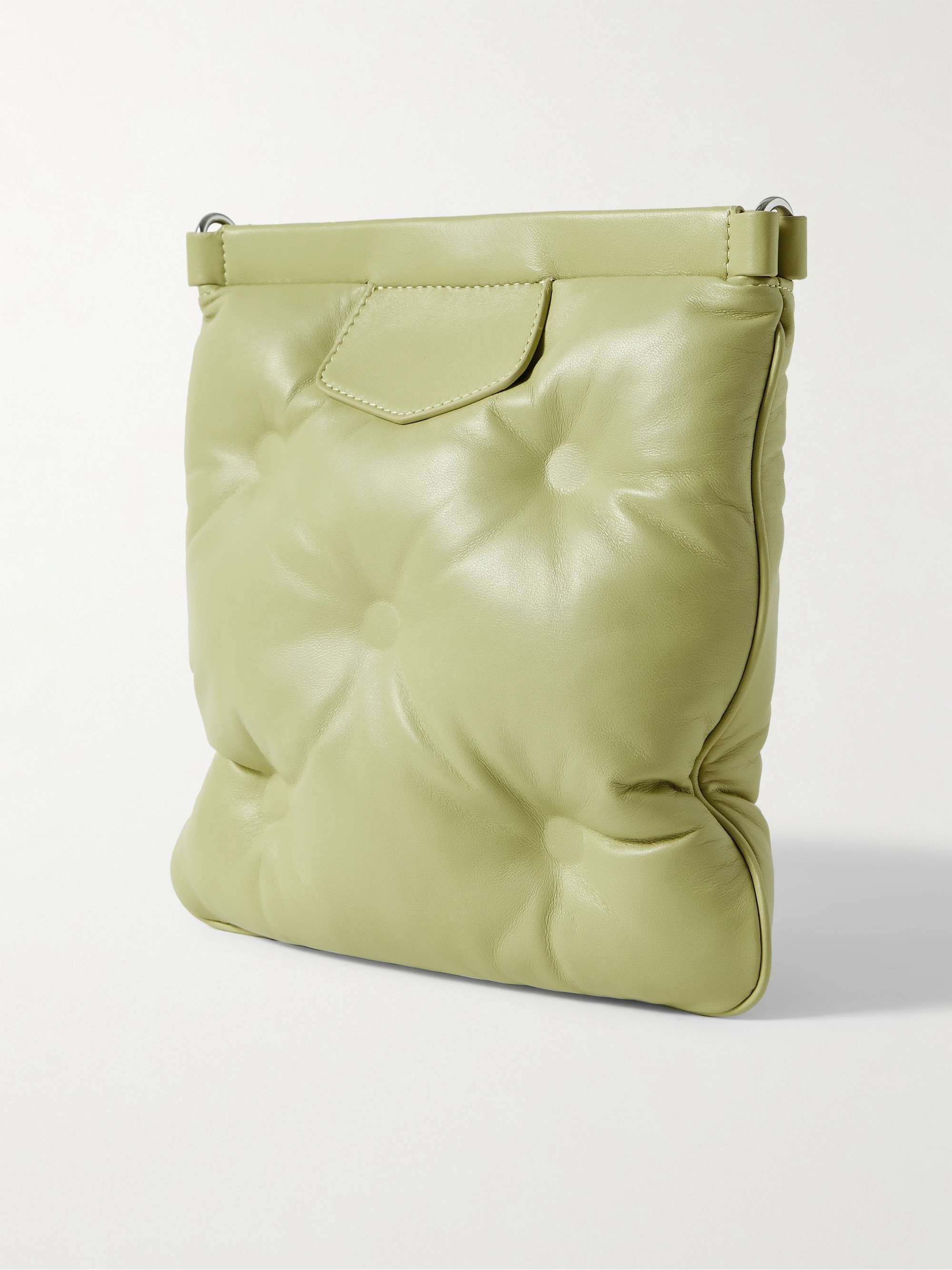 MAISON MARGIELA Glam Slam Logo-Appliqued Padded Leather Messenger Bag
