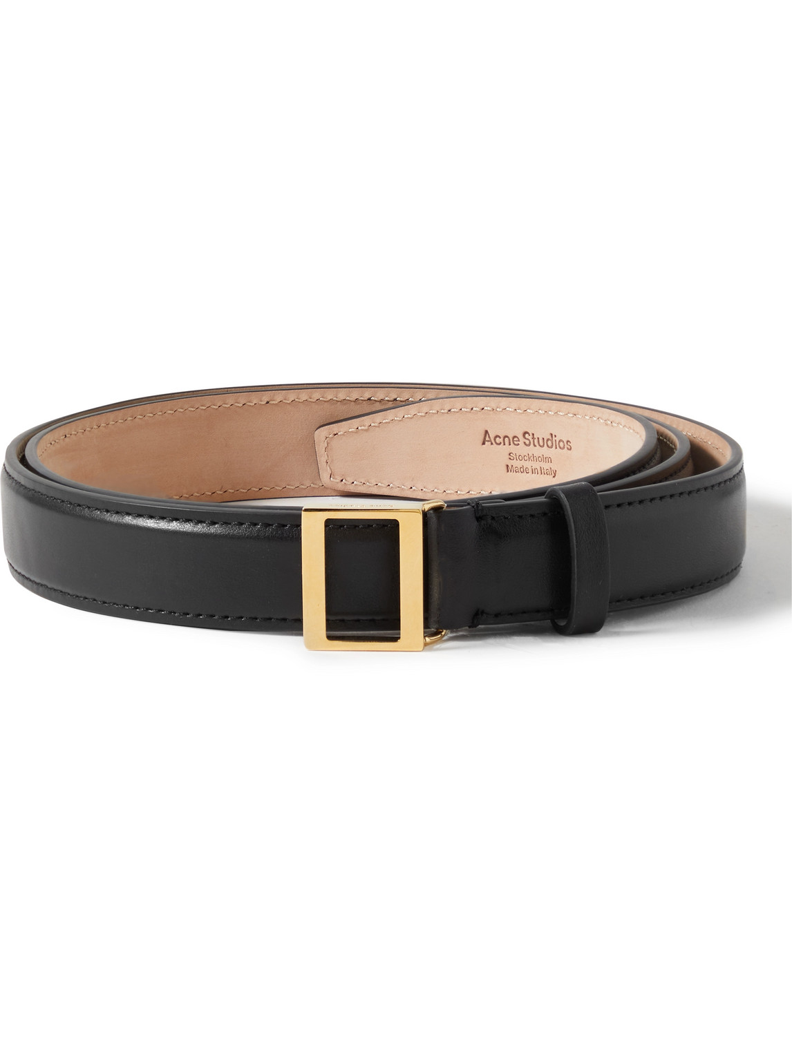 Acne Studios Akeze Leather Belt In Black