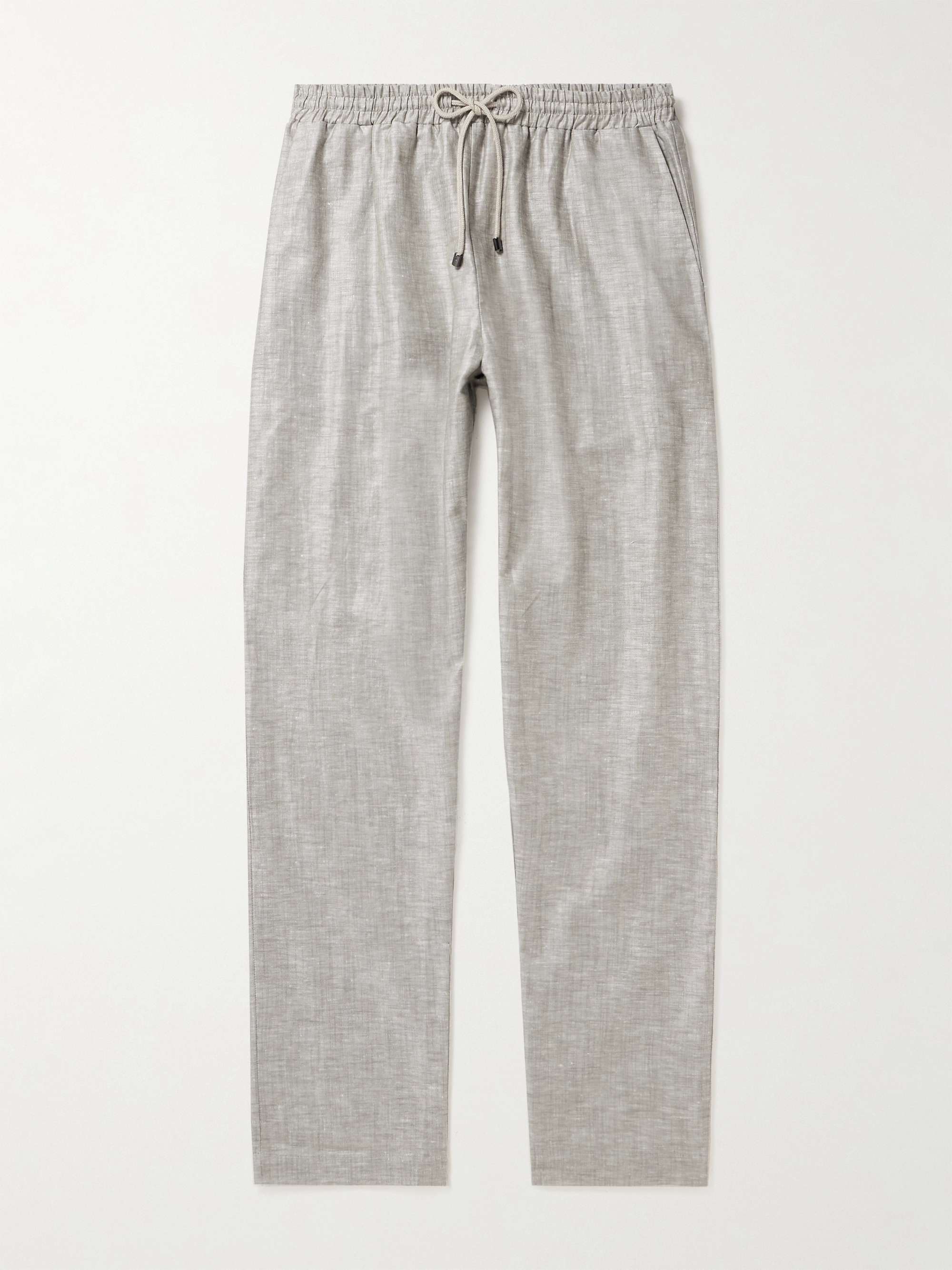 ZIMMERLI Linen and Cotton-Blend Drawstring Trousers for Men | MR PORTER