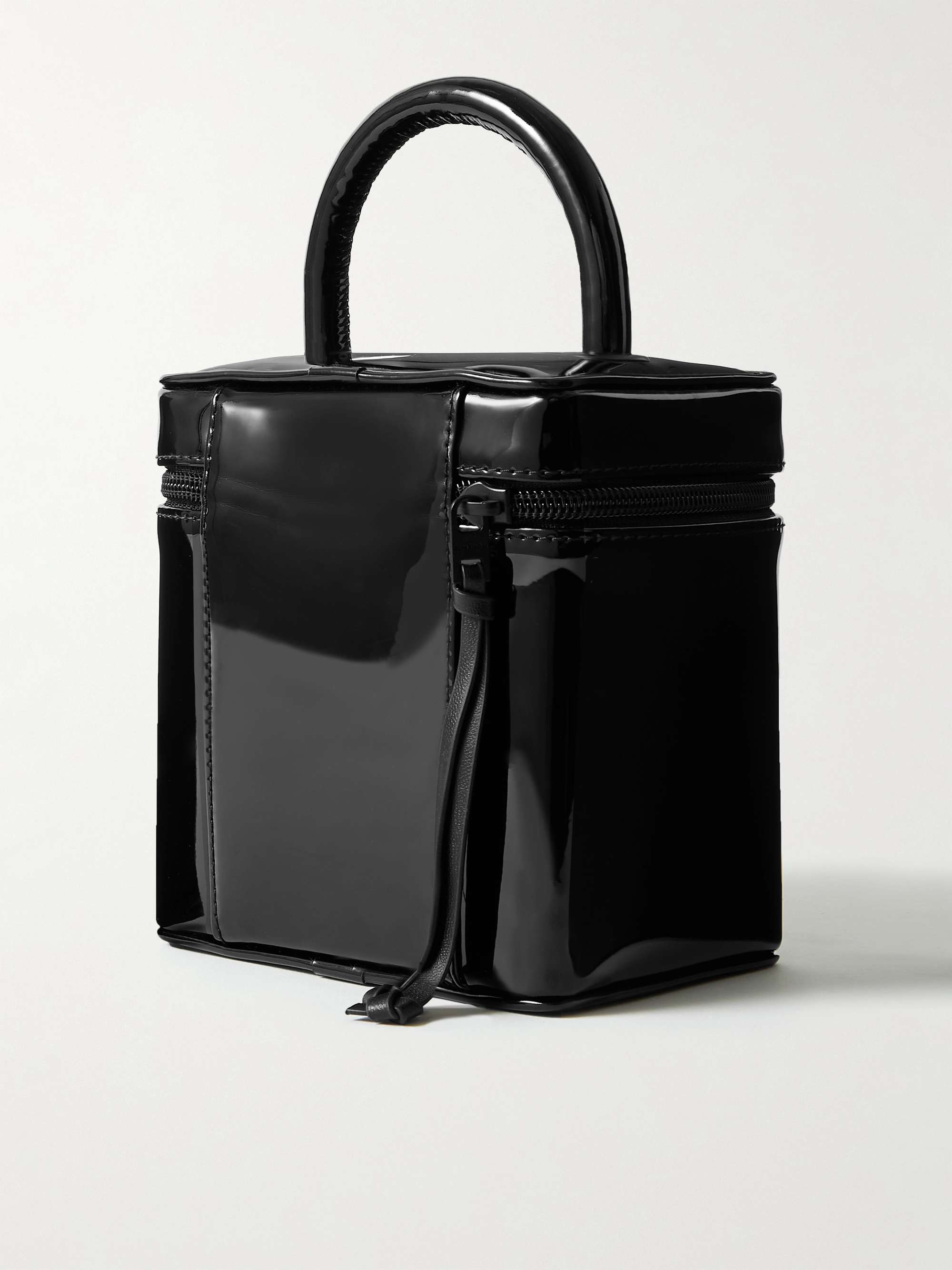 ACNE STUDIOS Logo-Appliquéd Faux Patent-Leather Messenger Bag