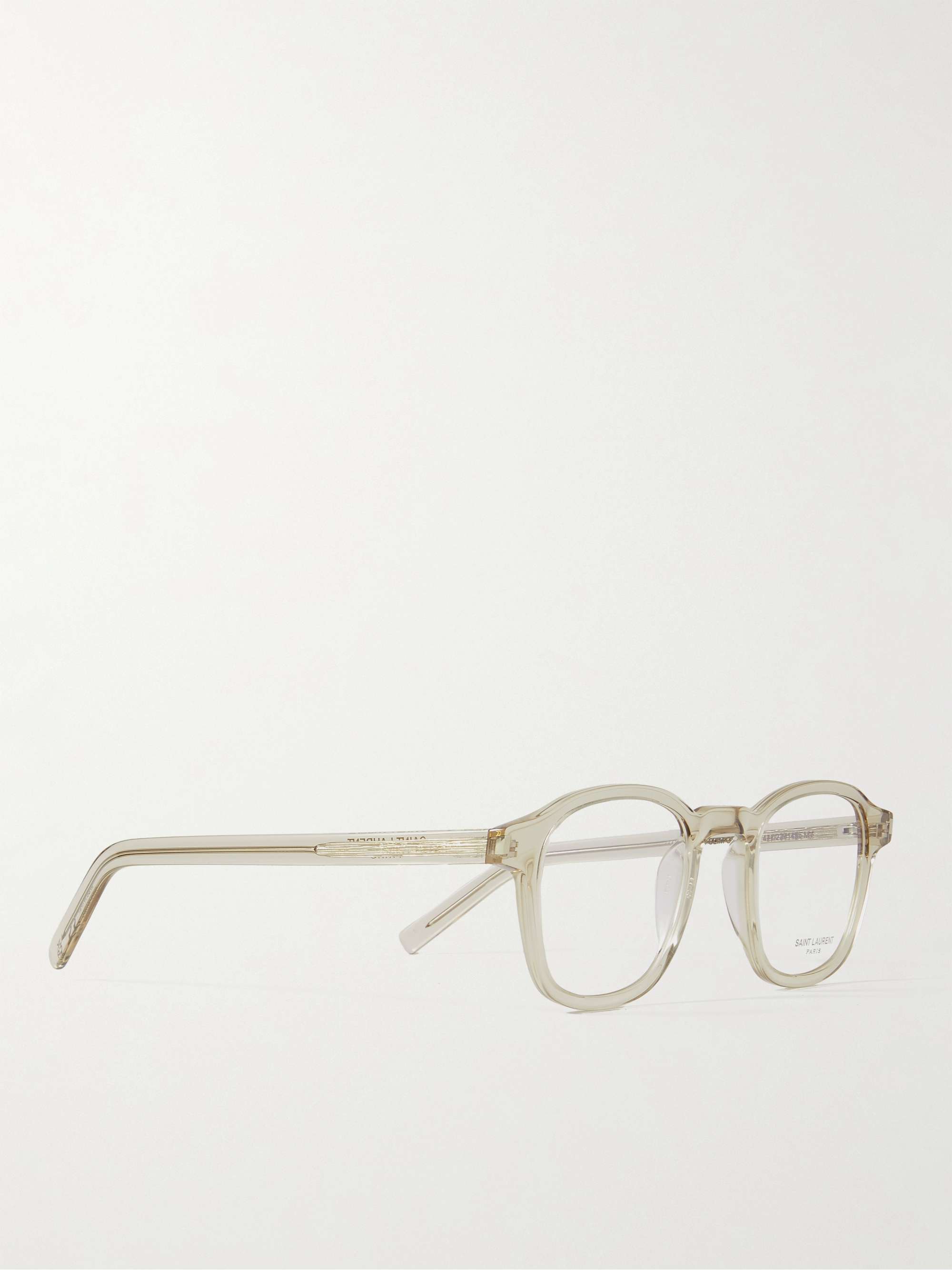 SAINT LAURENT EYEWEAR Occhiali da vista in acetato con montatura rotonda