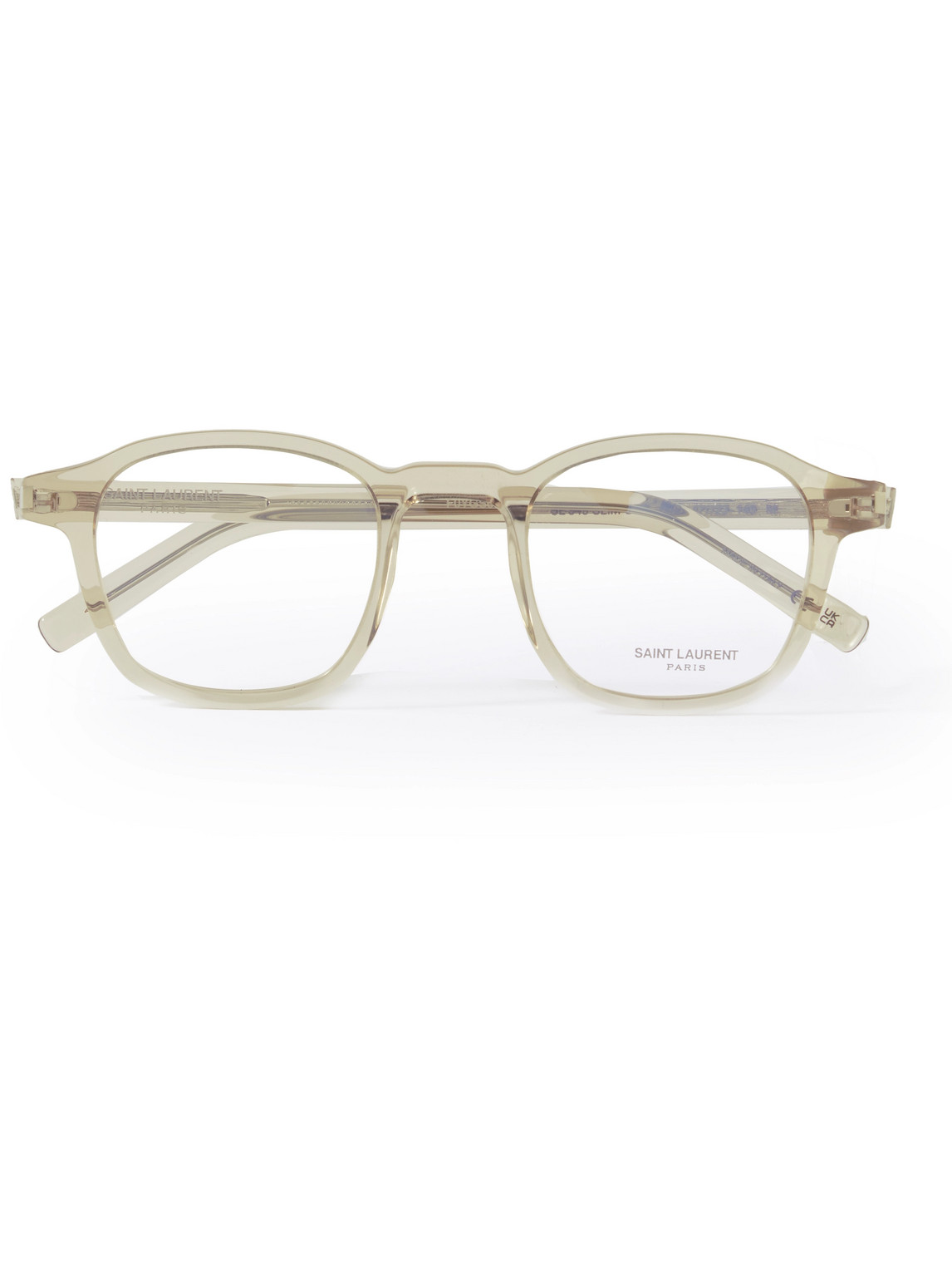Saint Laurent Round-frame Acetate Optical Glasses In Neutrals