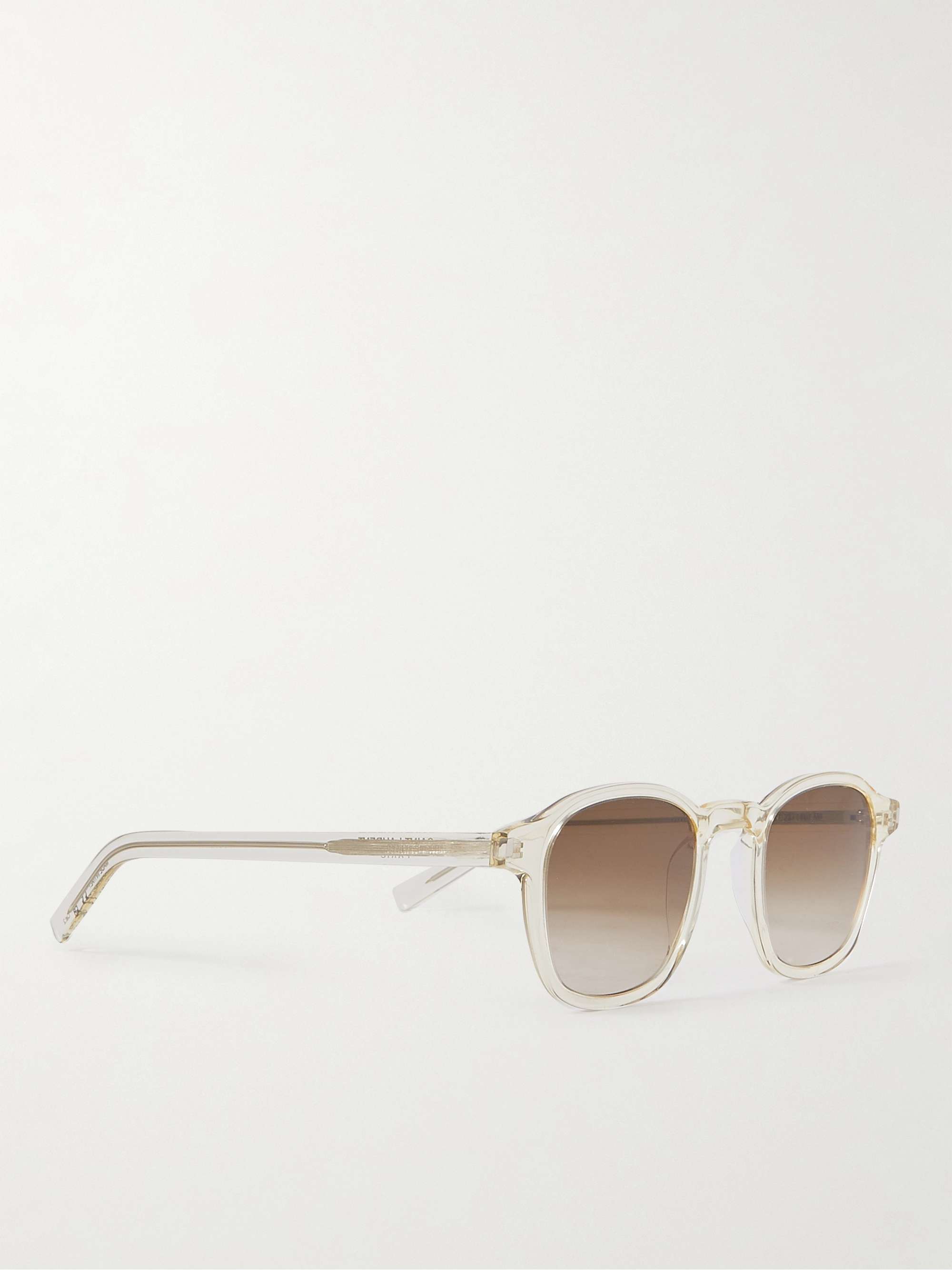 SAINT LAURENT EYEWEAR Round-Frame Tortoiseshell Acetate Optical Glasses