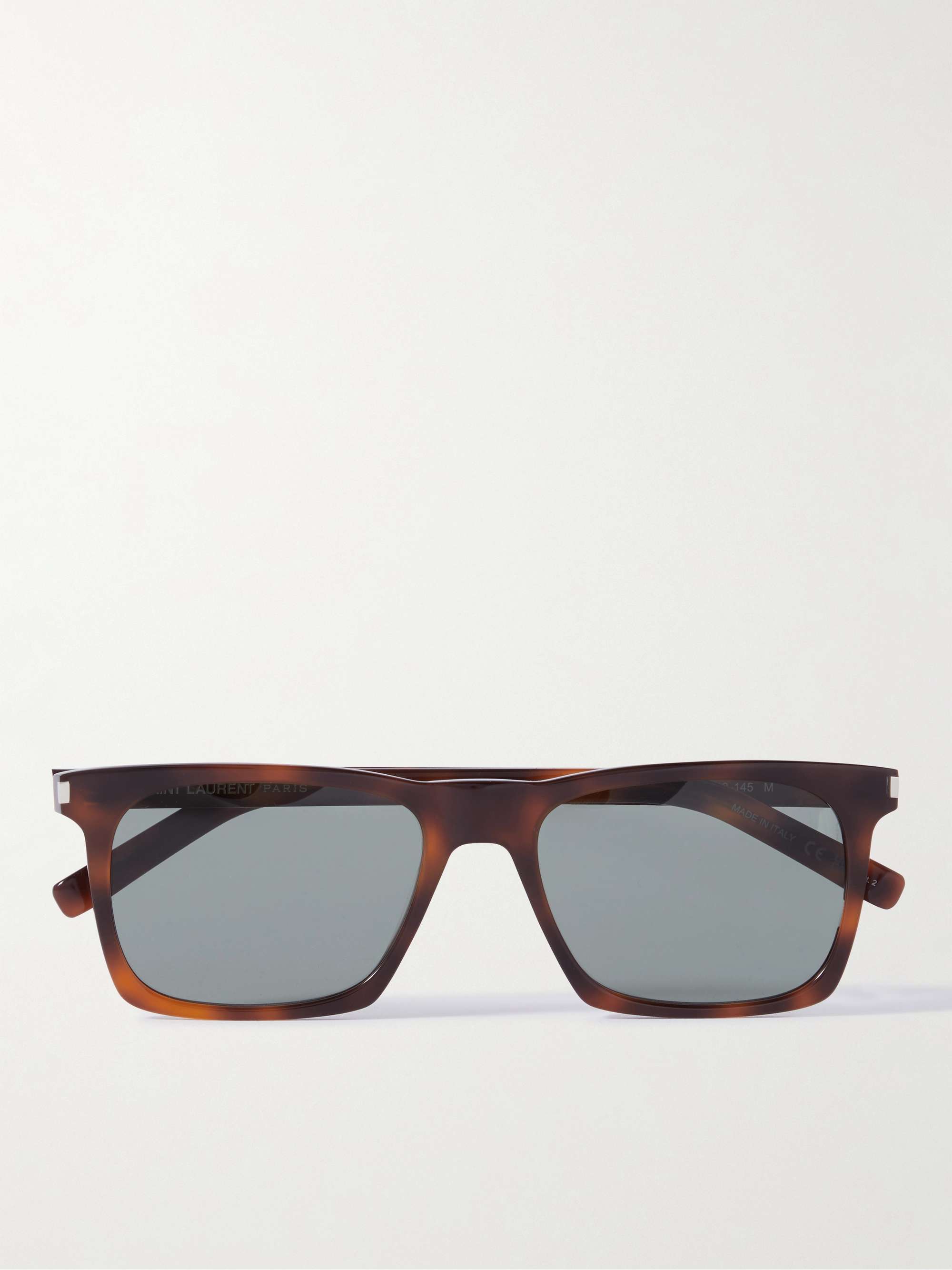 New Wave Square-Frame Tortoiseshell Acetate Sunglasses