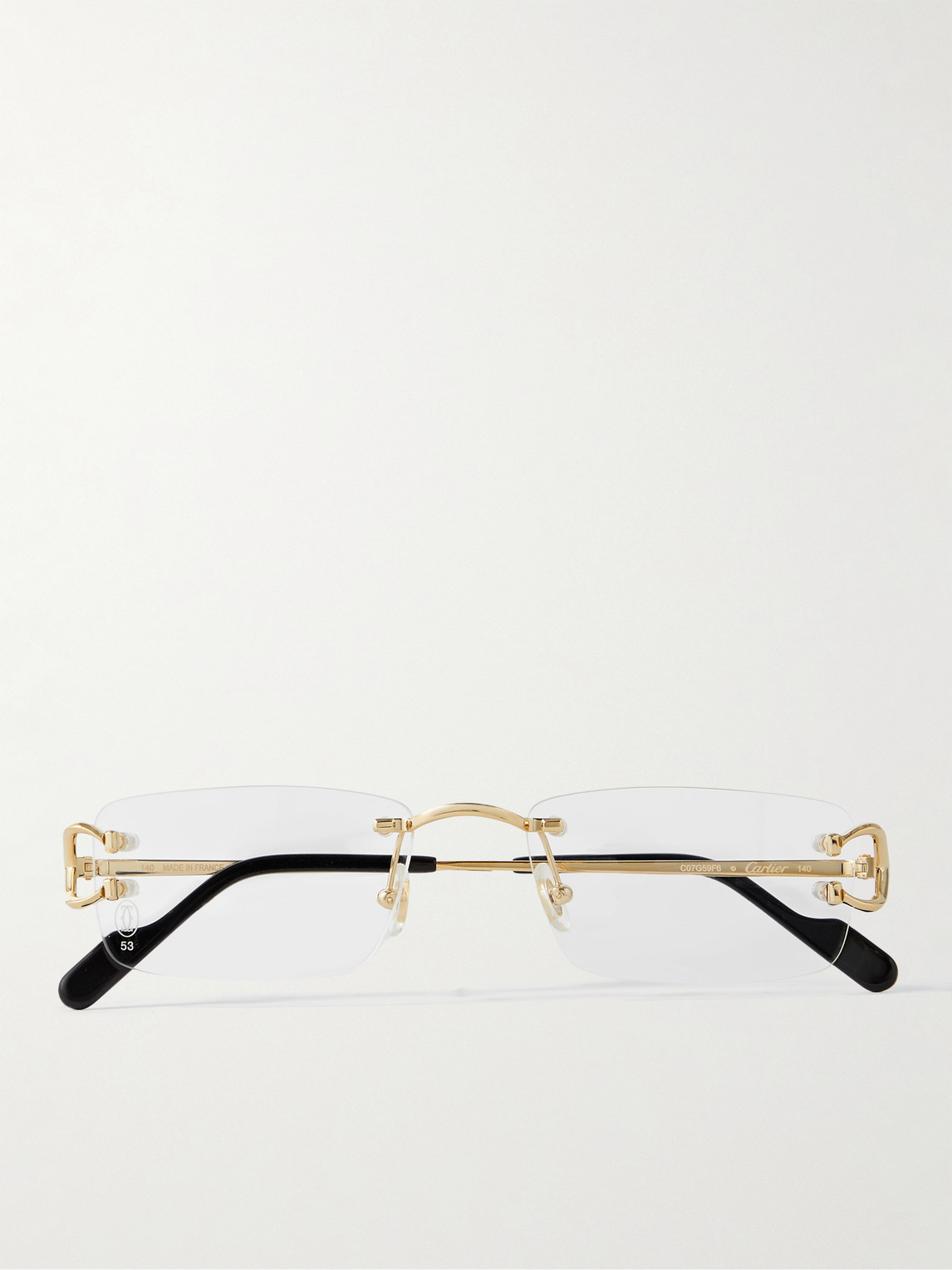 Cartier Eyewear Frameless Gold-Tone Optical Glasses - Men