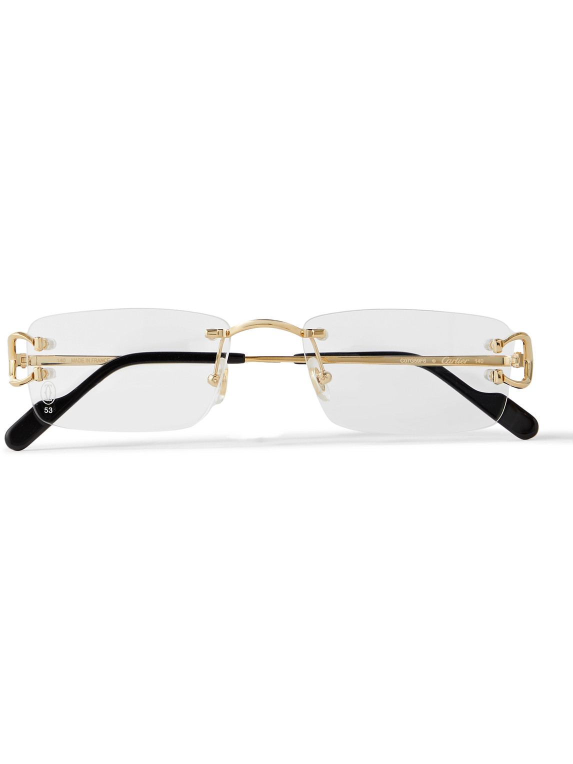 Frameless Gold-Tone Optical Glasses