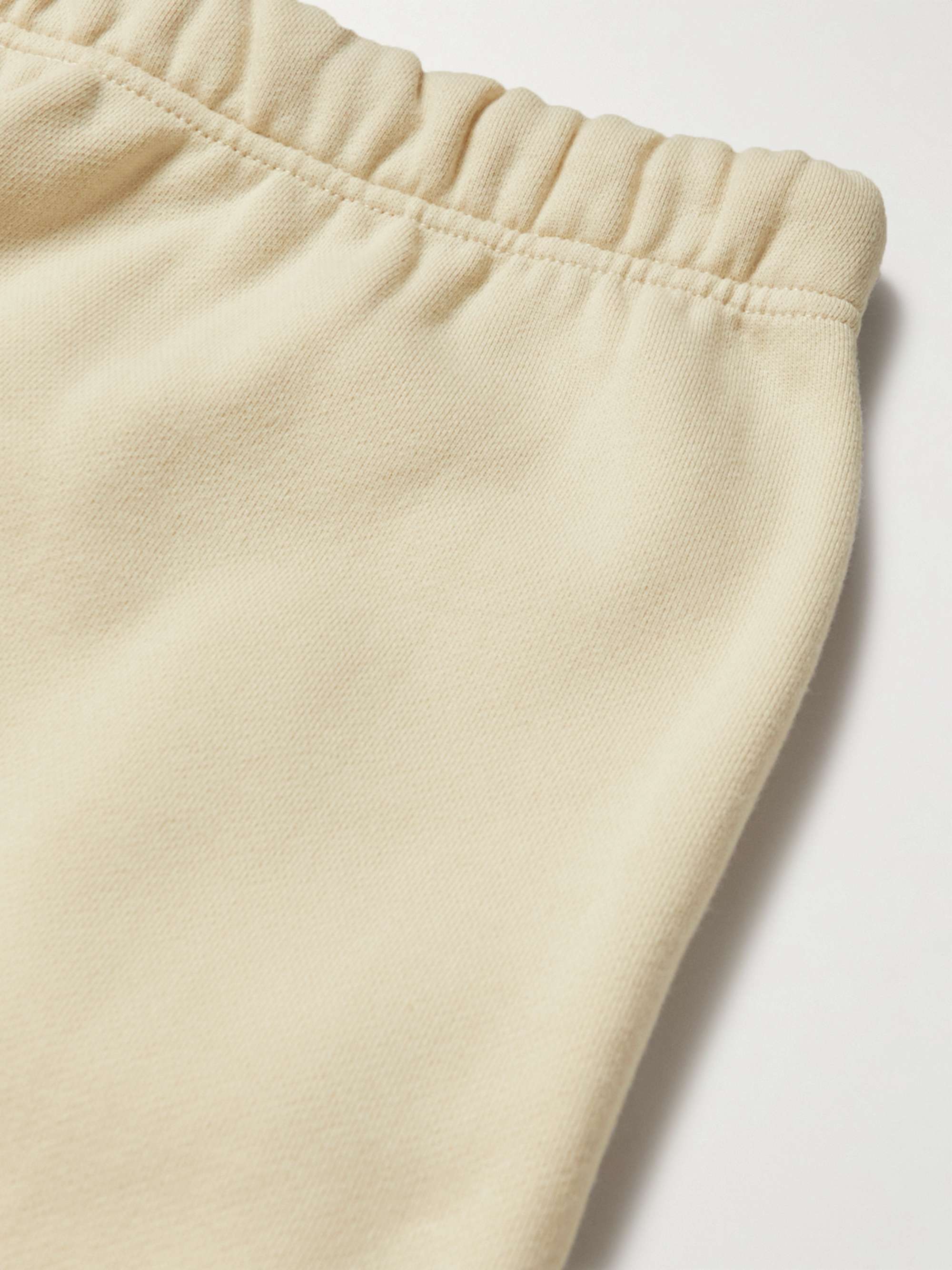 FEAR OF GOD ESSENTIALS Straight-Leg Logo-Flocked Cotton-Blend Jersey Sweatpants