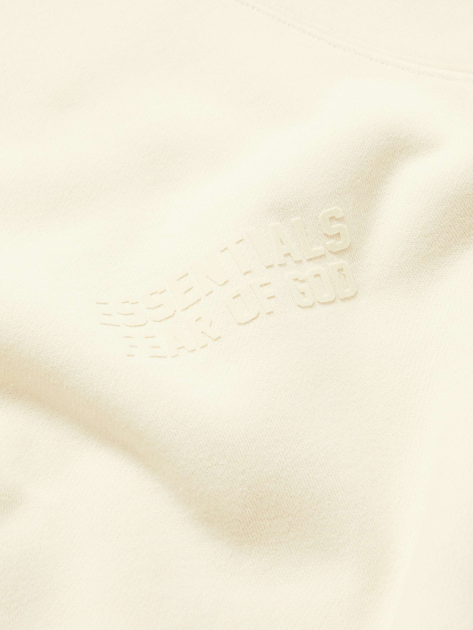FEAR OF GOD ESSENTIALS Logo-Flocked Cotton-Blend Jersey Sweatshirt