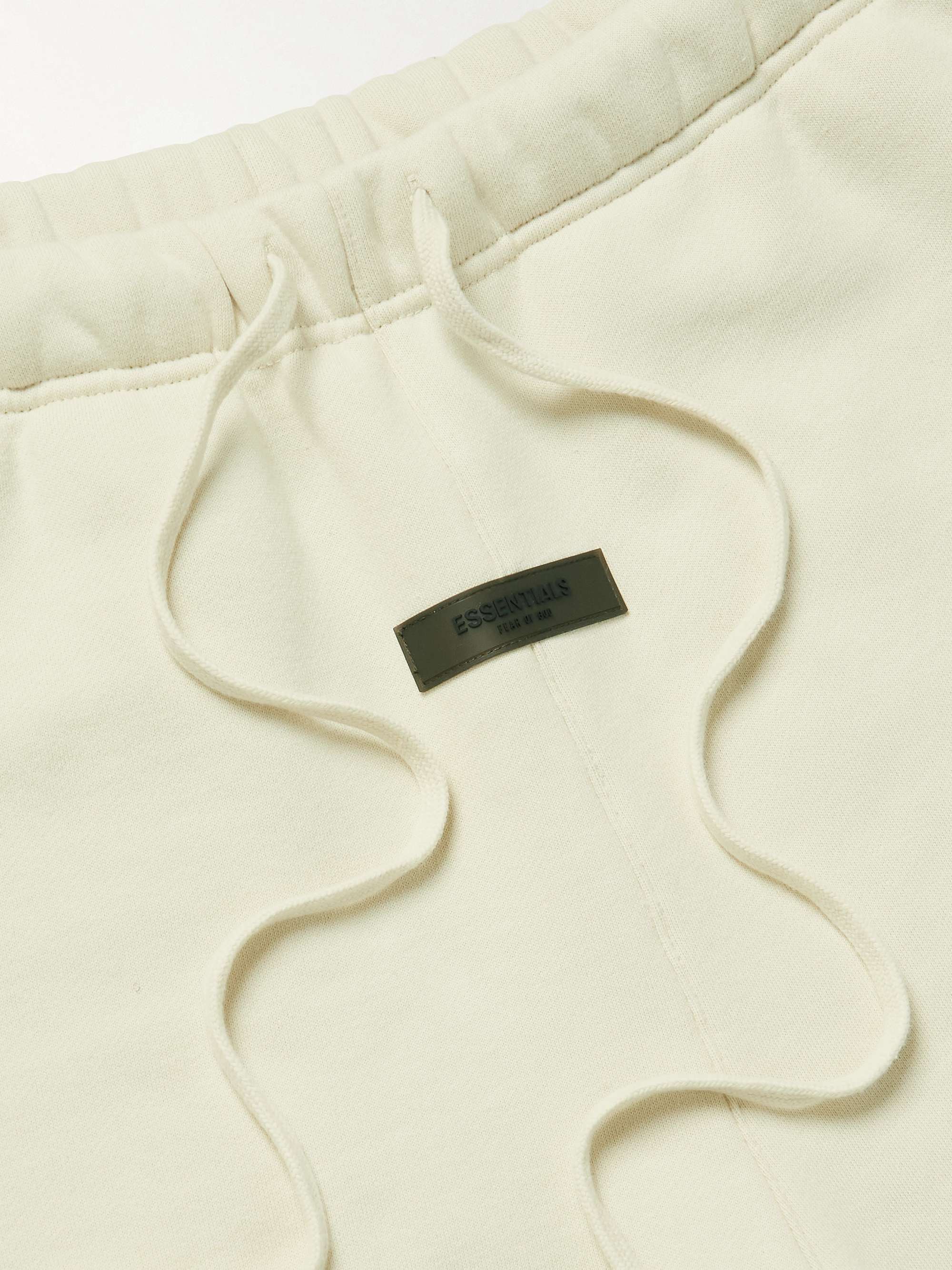 FEAR OF GOD ESSENTIALS Logo-Flocked Cotton-Blend Jersey Drawstring Shorts