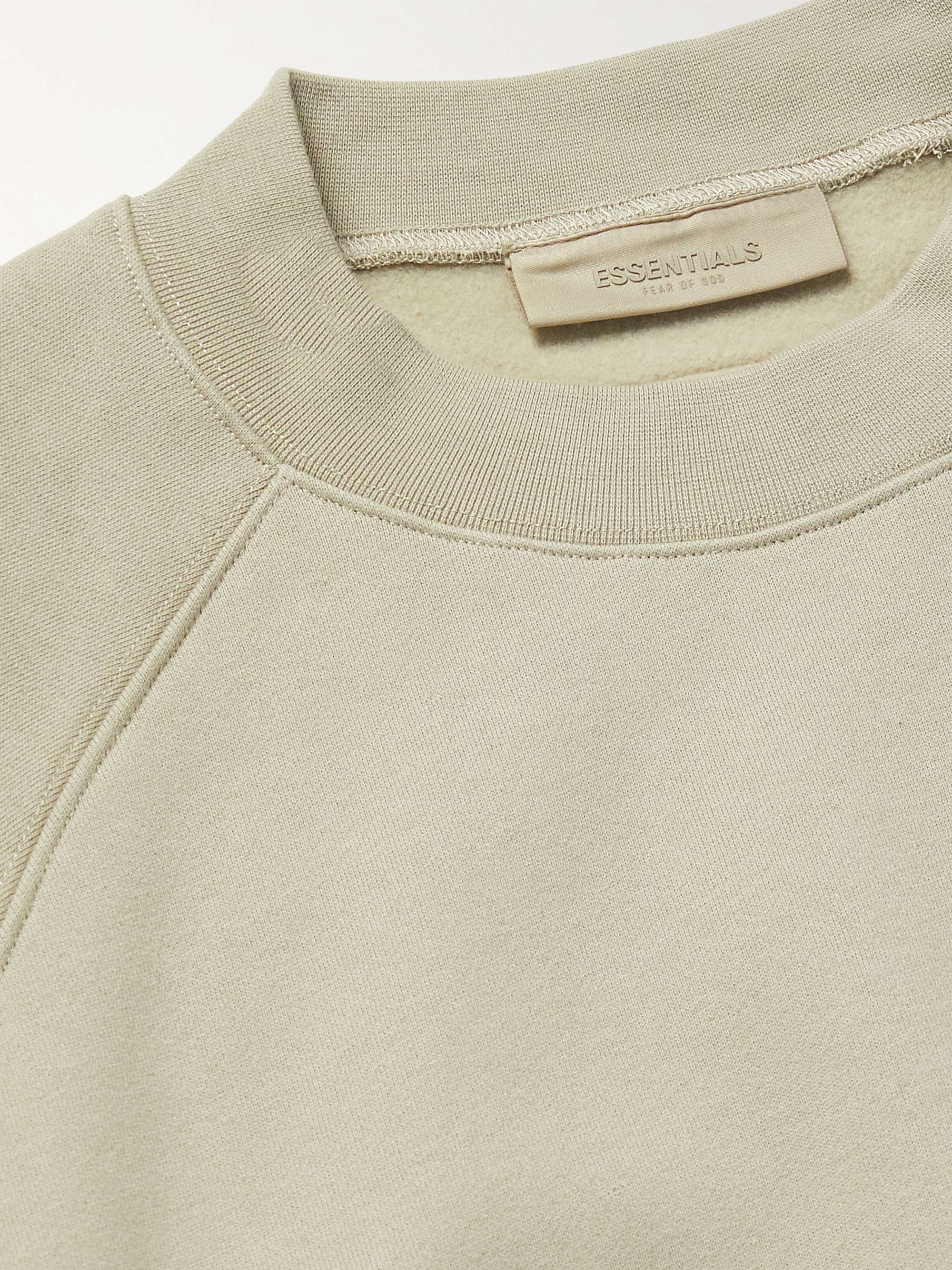 FEAR OF GOD ESSENTIALS Logo-Flocked Cotton-Blend Jersey Sweatshirt