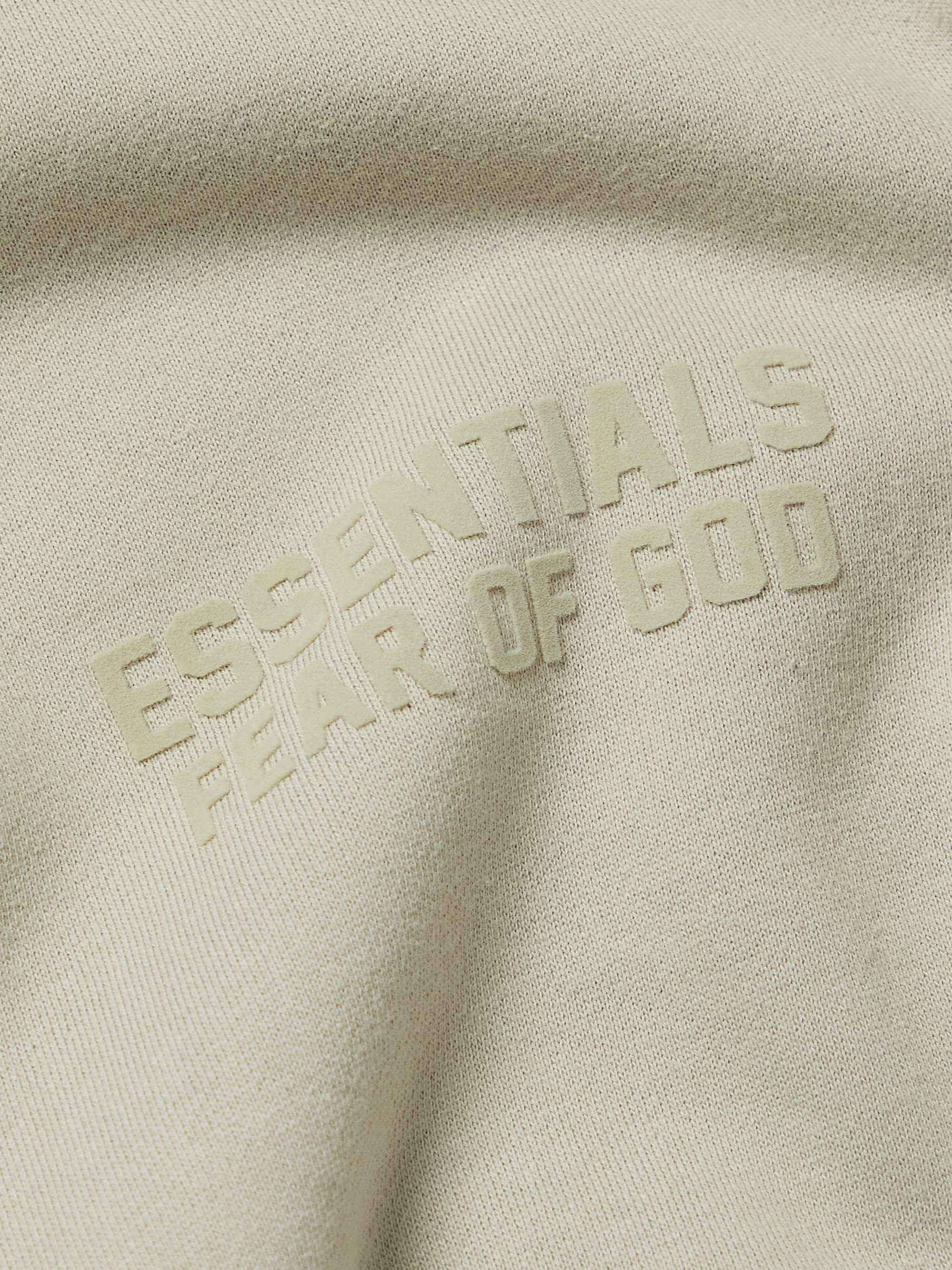 FEAR OF GOD ESSENTIALS Logo-Flocked Cotton-Blend Jersey Sweatshirt