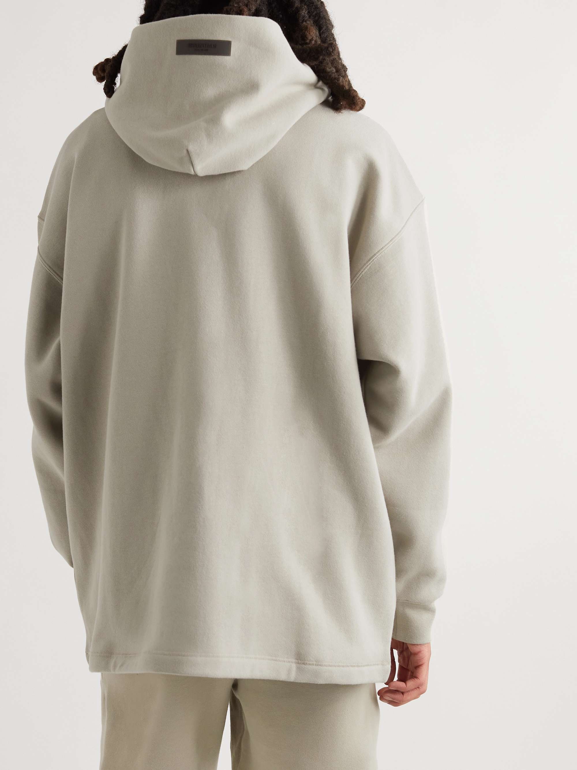 FEAR OF GOD ESSENTIALS Logo-Appliquéd Cotton-Blend Jersey Hoodie