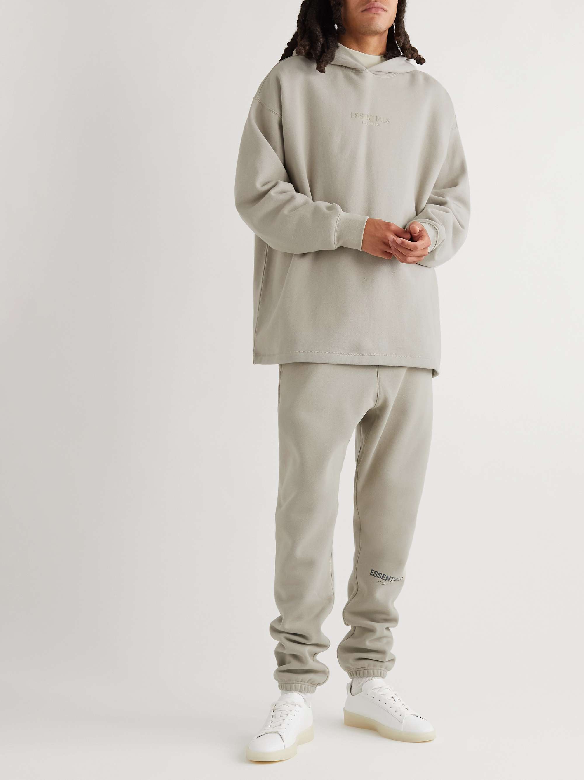 FEAR OF GOD ESSENTIALS Logo-Appliquéd Cotton-Blend Jersey Hoodie
