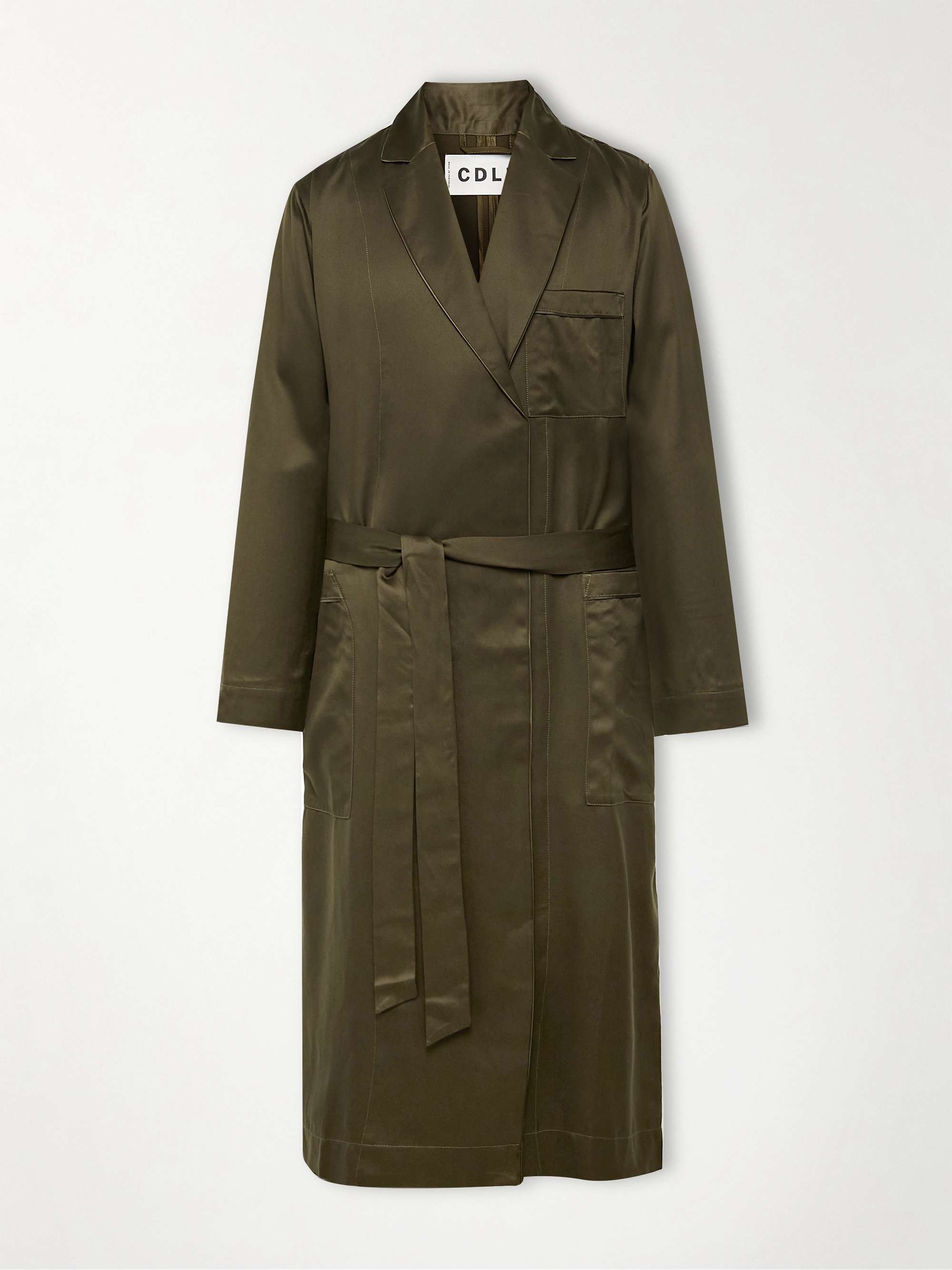 CDLP Home Satin-Trimmed Lyocell-Twill Robe for Men | MR PORTER