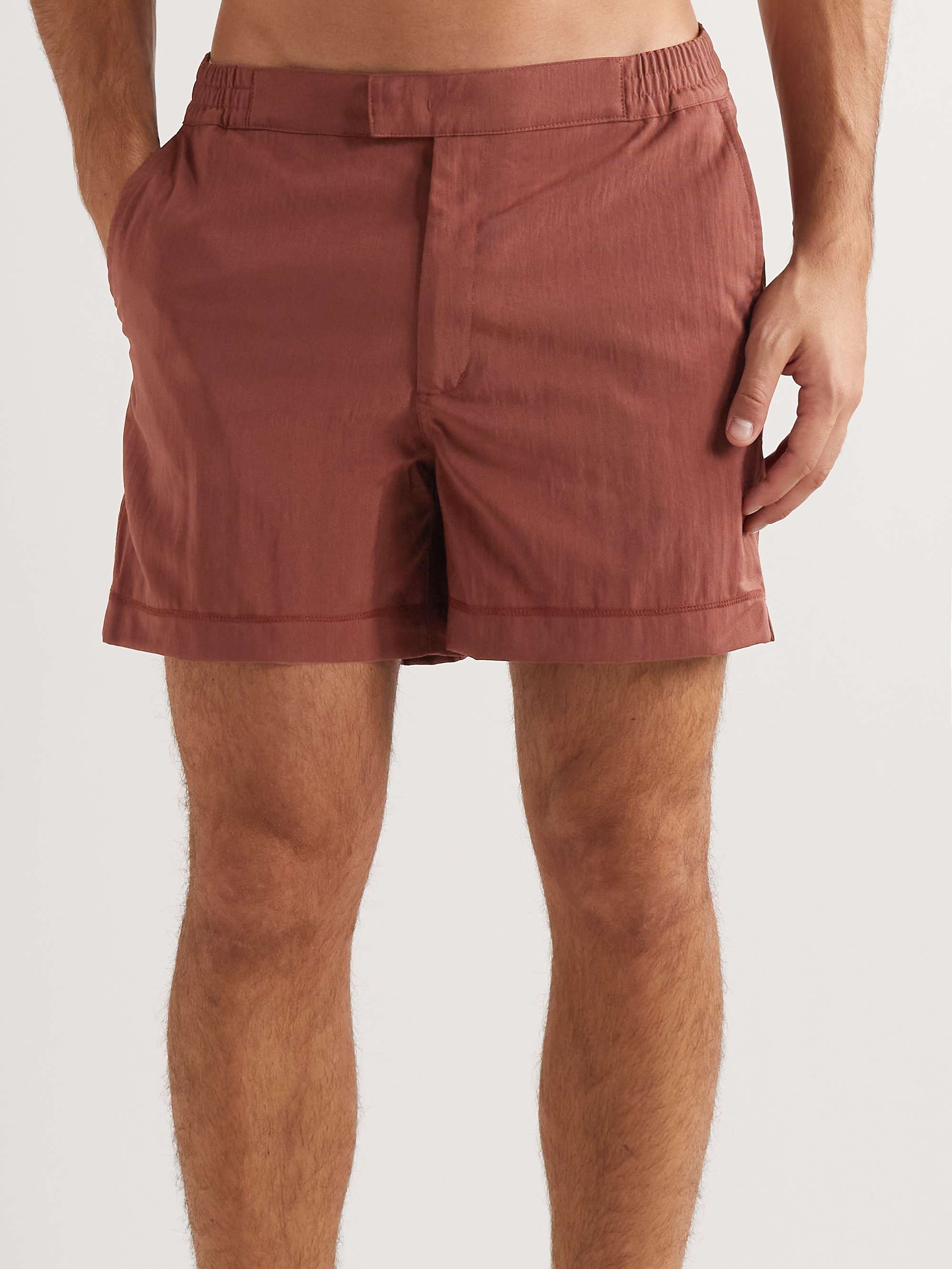 CDLP Straight-Leg Mid-Length Shell Swim Shorts