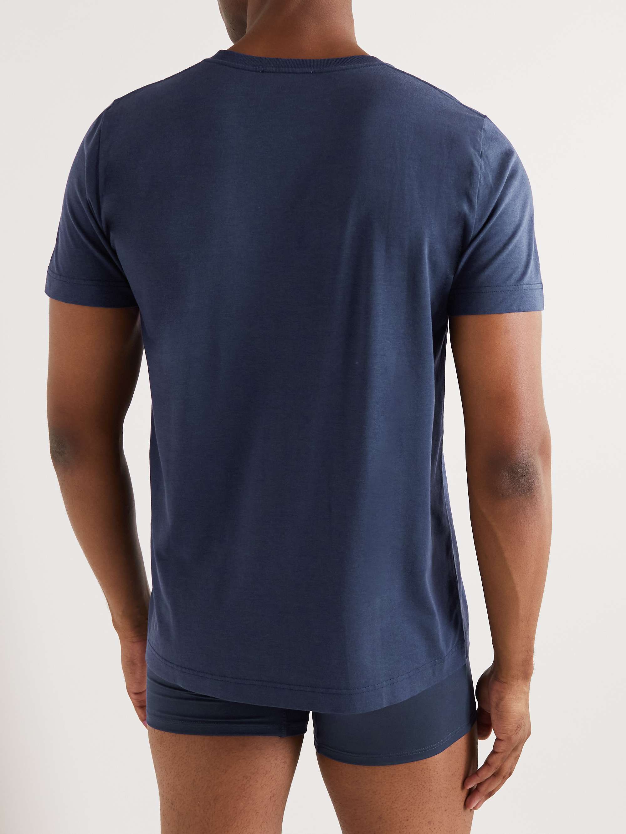 CDLP Three-Pack Lyocell and Pima Cotton-Blend Jersey T-Shirts