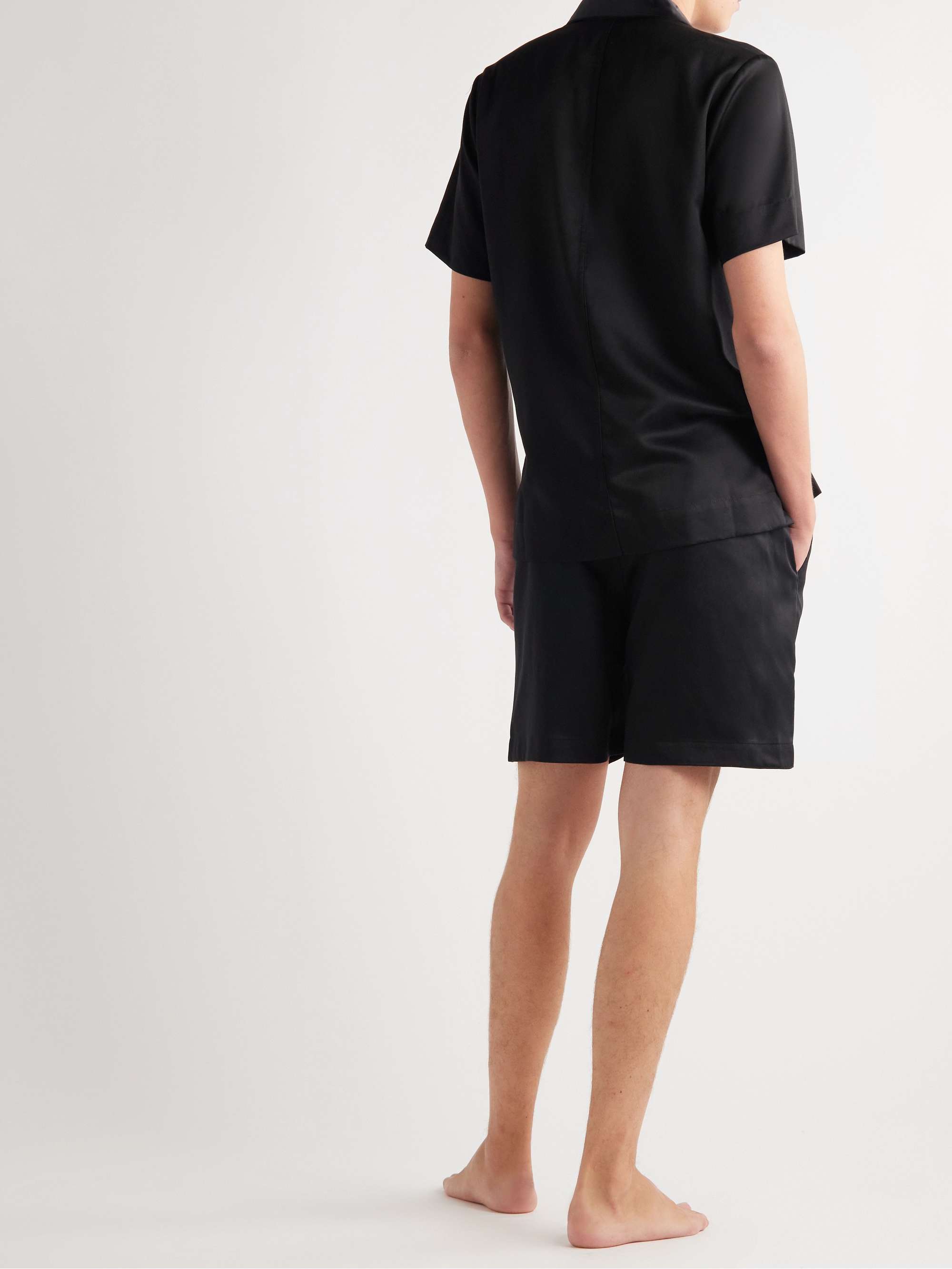 CDLP Home Satin-Trimmed Lyocell-Twill Pyjama Set