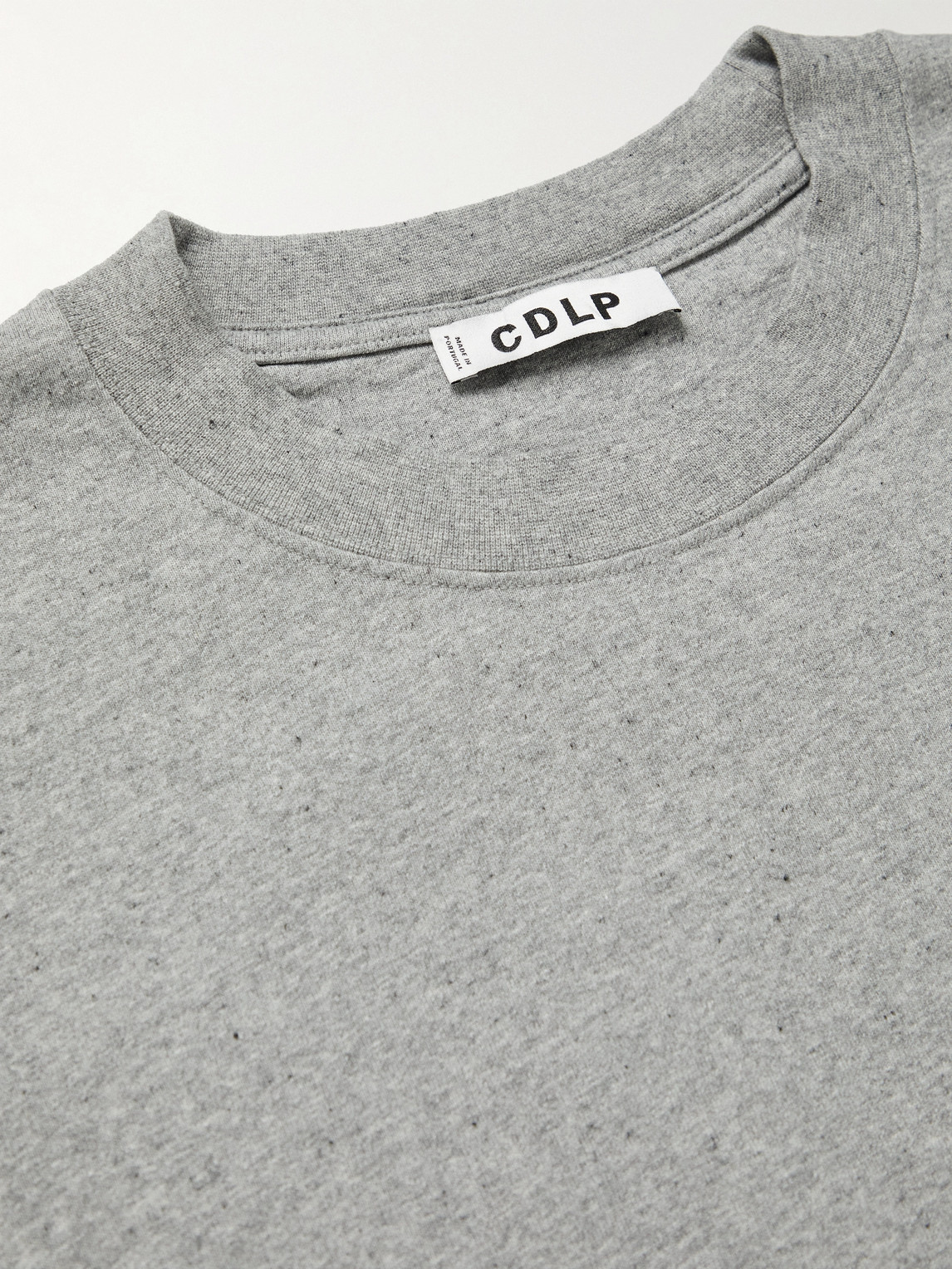 Shop Cdlp Mobilité Logo-embroidered Cotton-jersey T-shirt In Gray