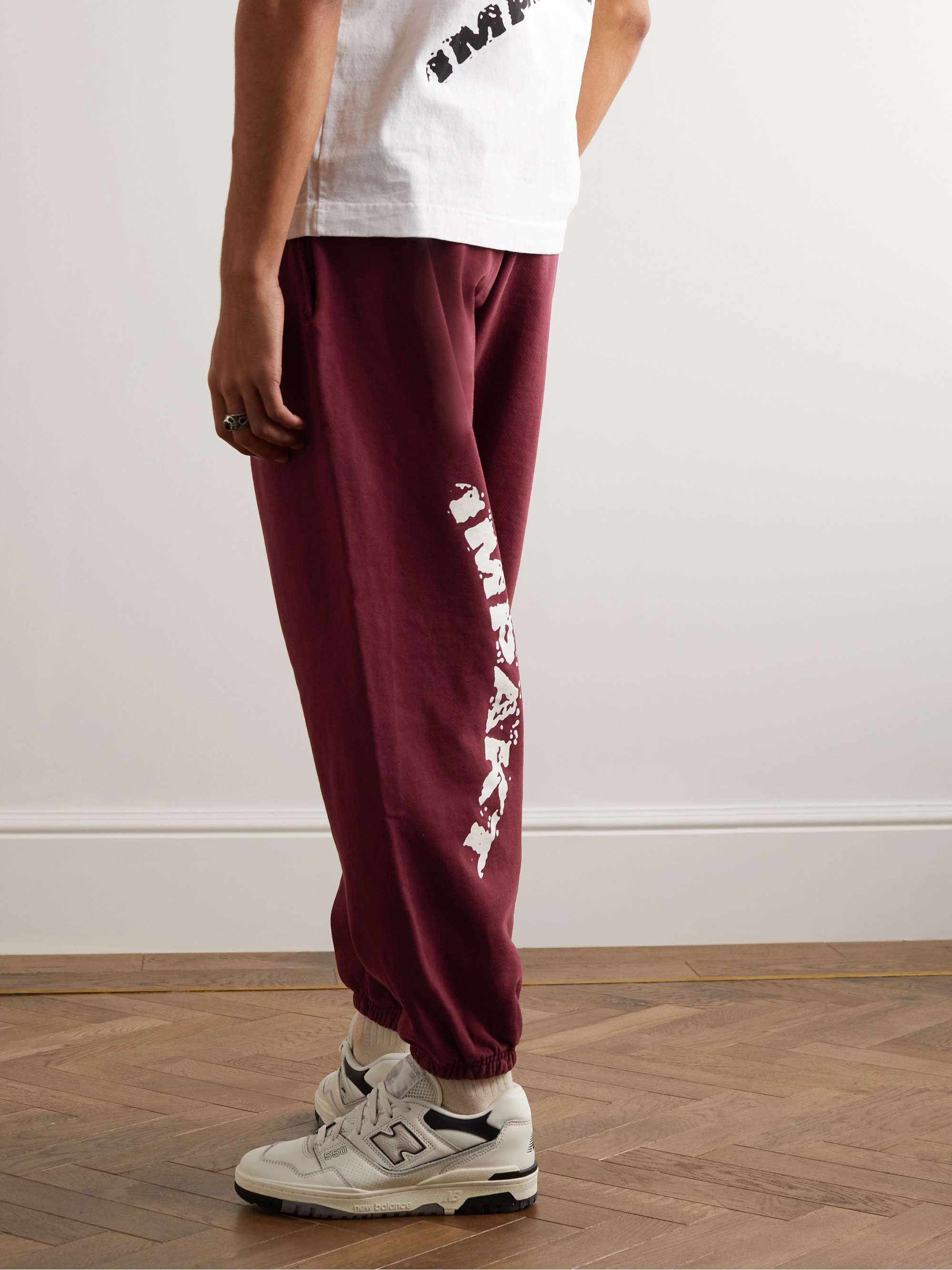  Pantaloni sportivi a gamba affusolata in jersey con logo Deeper Impakt