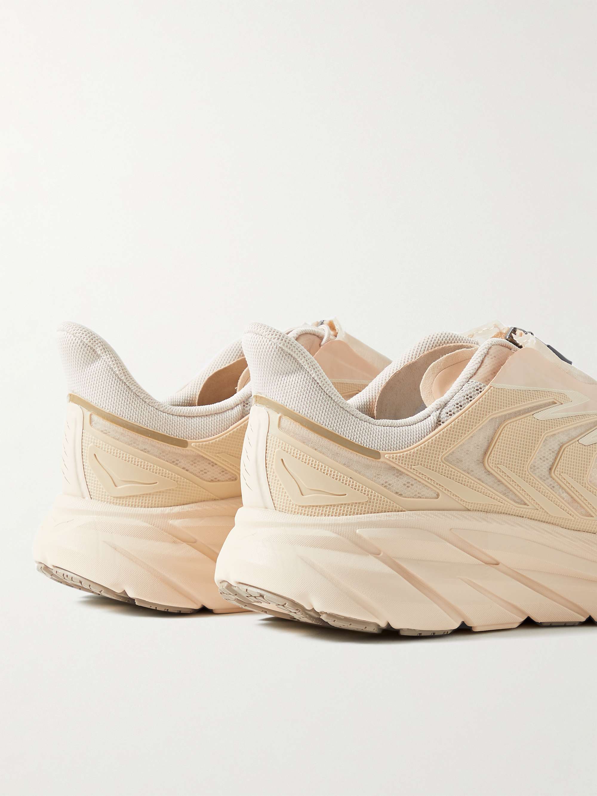 HOKA Project Clifton Rubber-Trimmed Mesh Running Sneakers