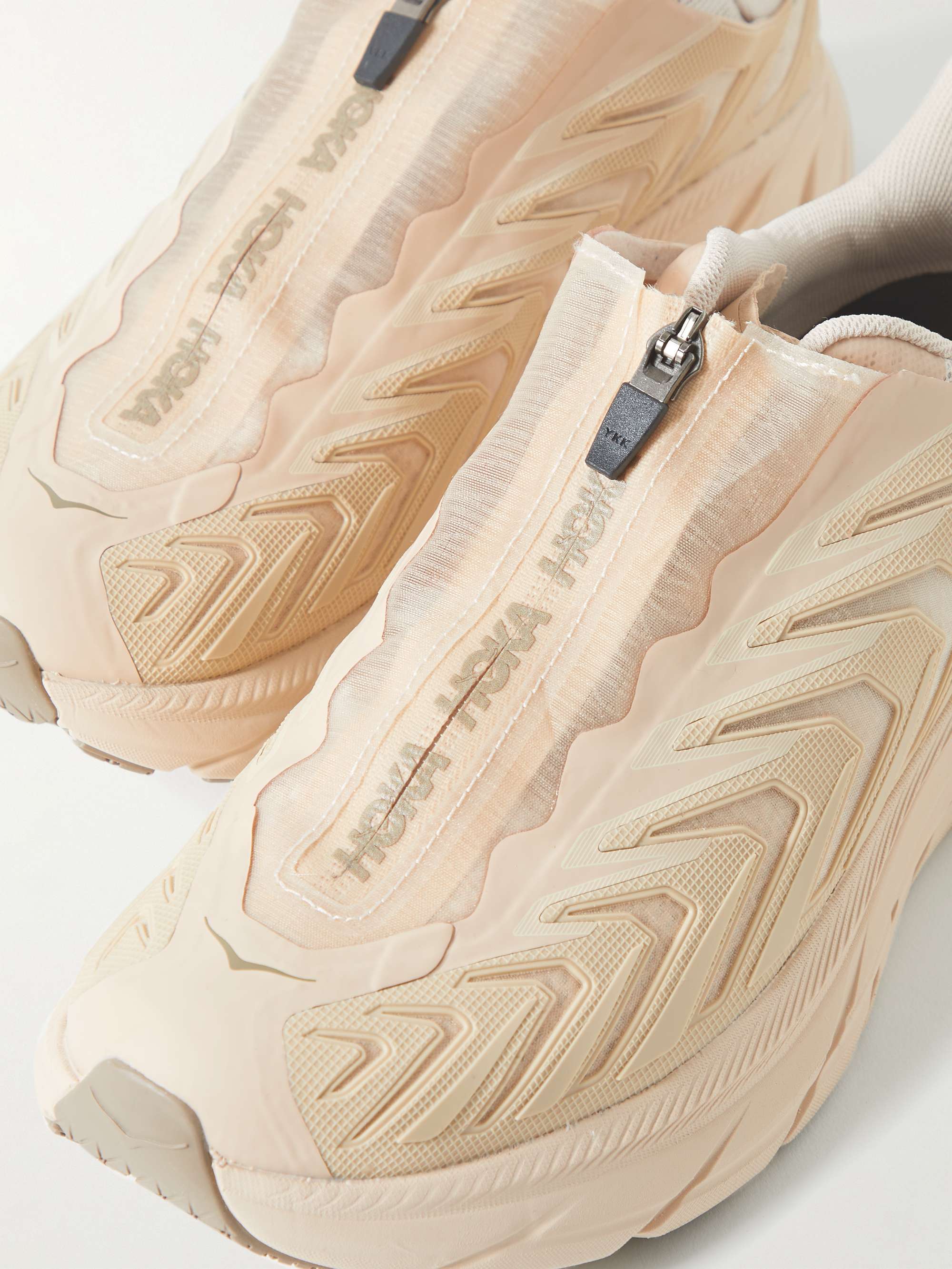 HOKA Project Clifton Rubber-Trimmed Mesh Running Sneakers