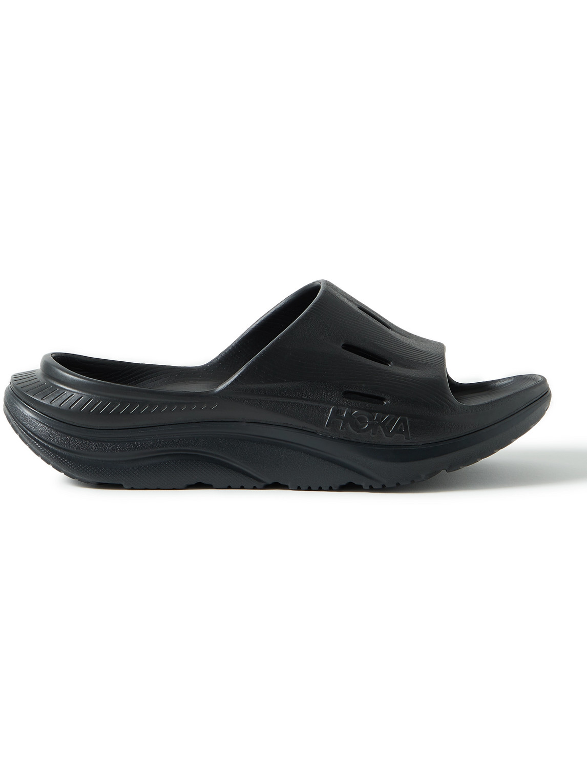 Shop Hoka One One Ora Recovery 3 Rubber Slides In Black