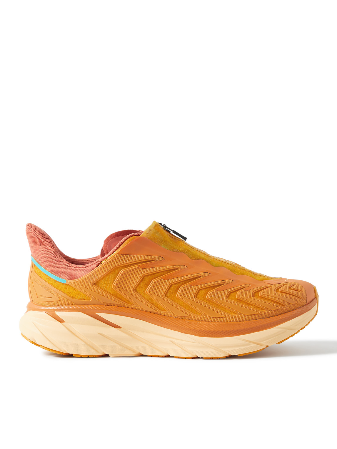 Hoka - Project Clifton Rubber-Trimmed Mesh Running Sneakers - Men - Orange - US 8