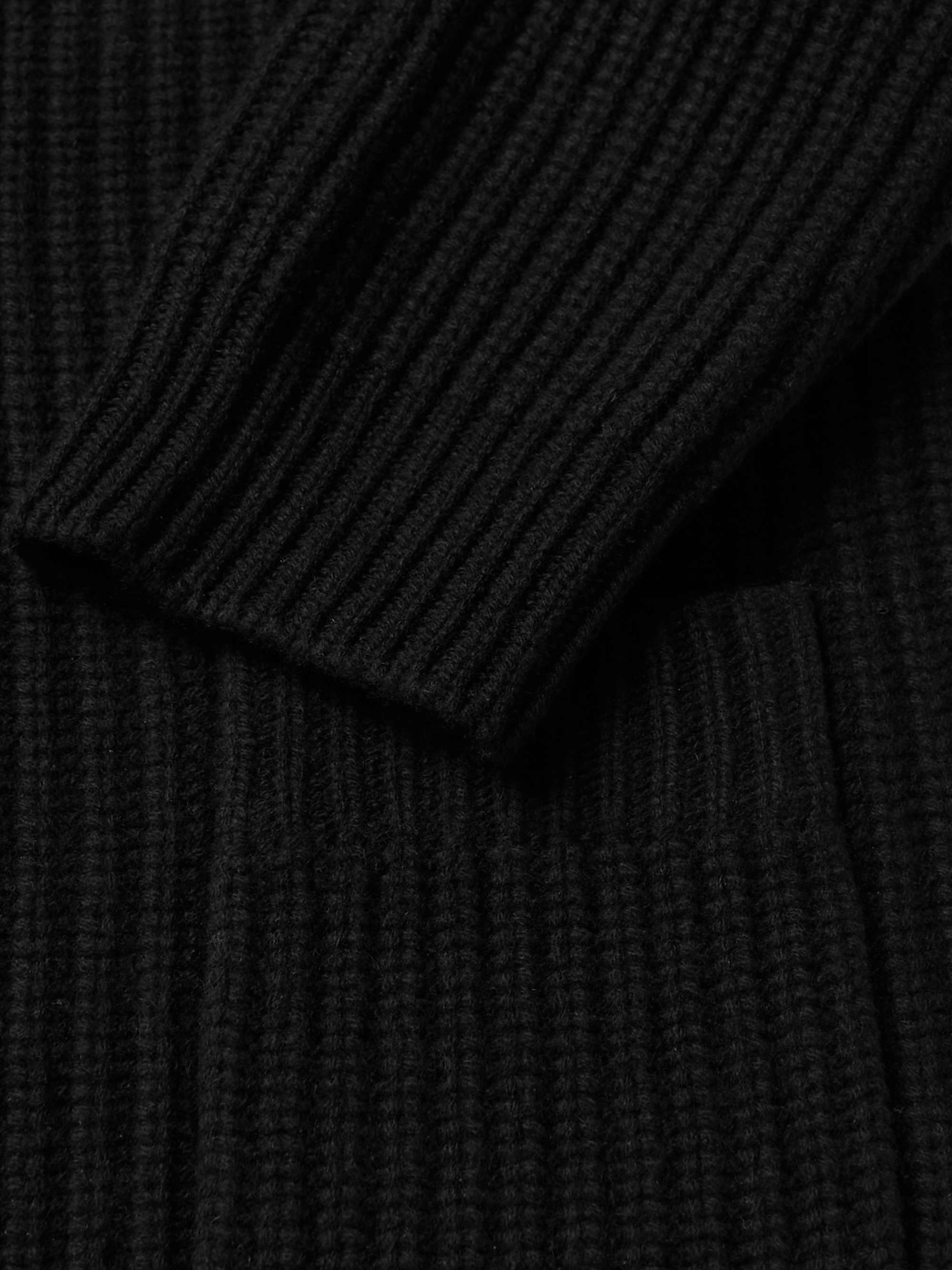 NILI LOTAN Somac Ribbed Cashmere Cardigan