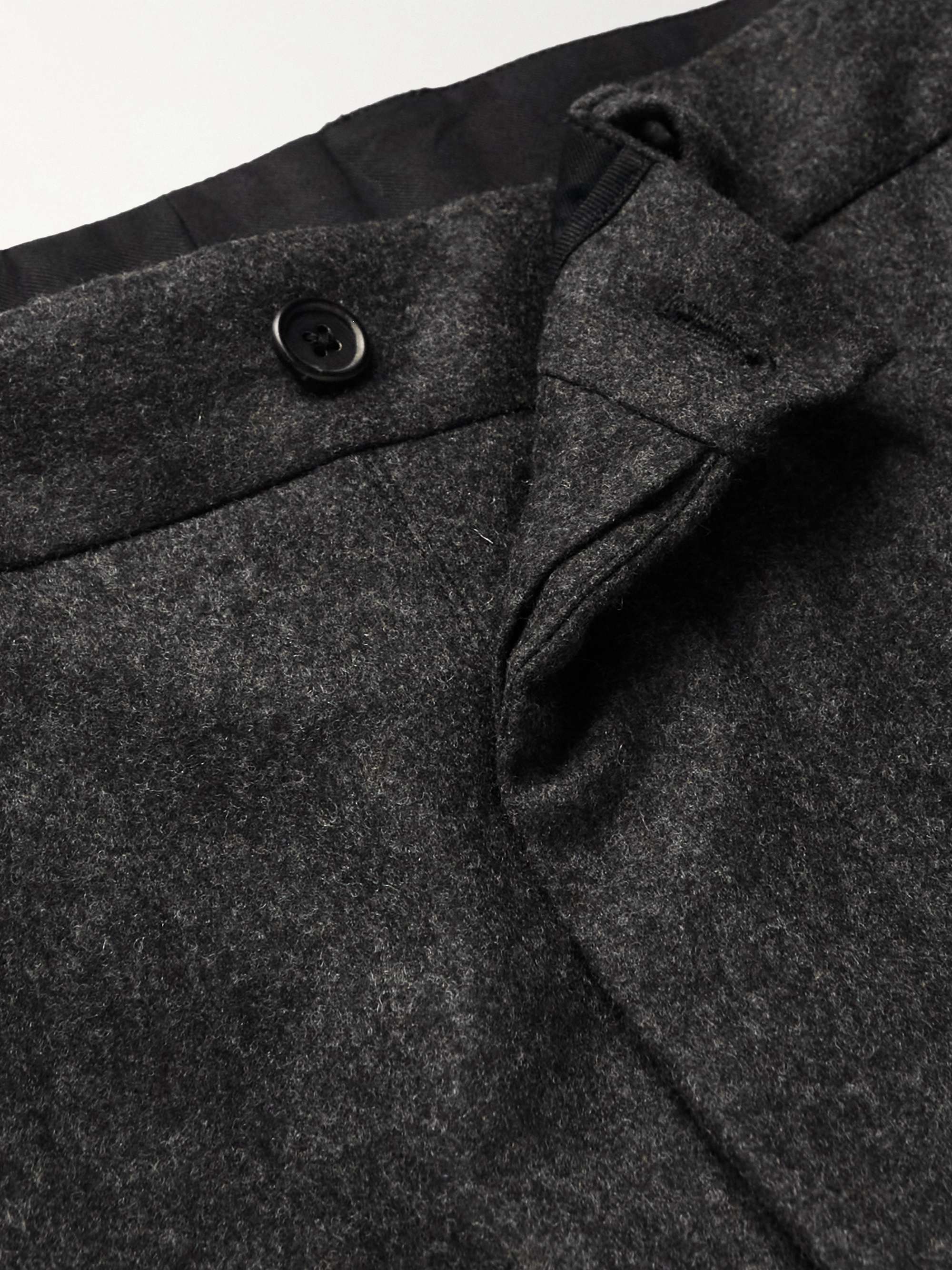 MARGARET HOWELL Straight-Leg Pleated Wool-Flannel Trousers