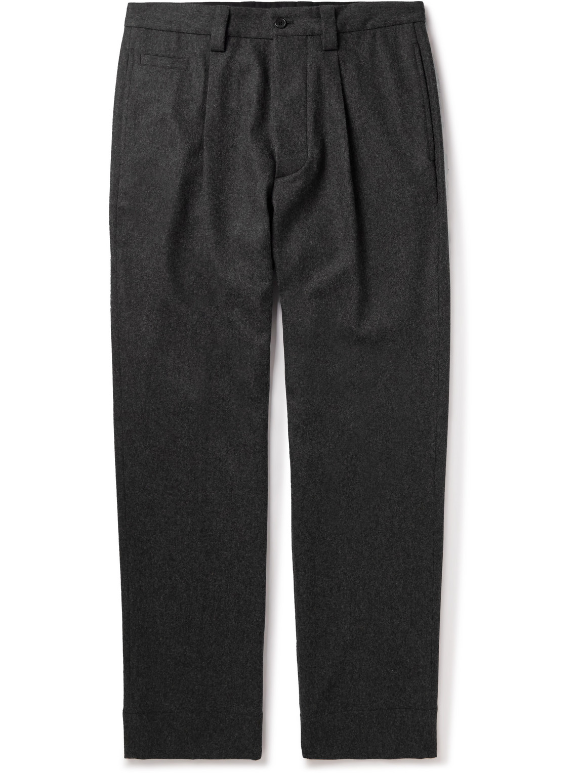 MARGARET HOWELL – Straight-Leg Pleated Wool-Flannel Trousers