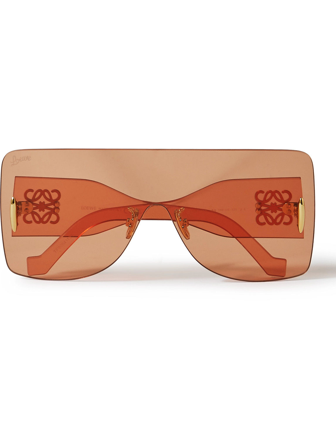 Loewe Frameless Nylon Sunglasses In Orange