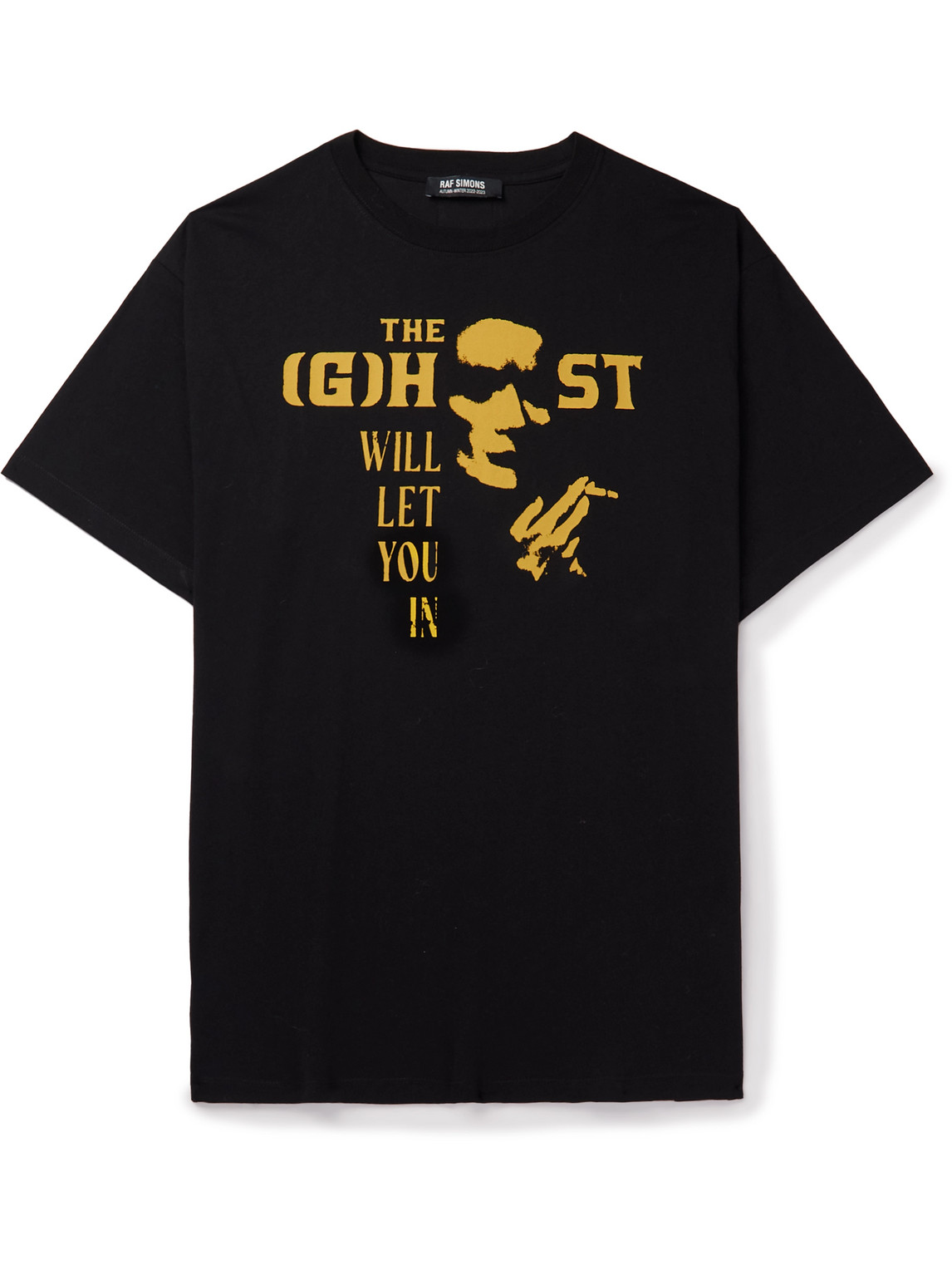 Raf Simons Ghost Graphic-print Cotton-jersey T-shirt In Black